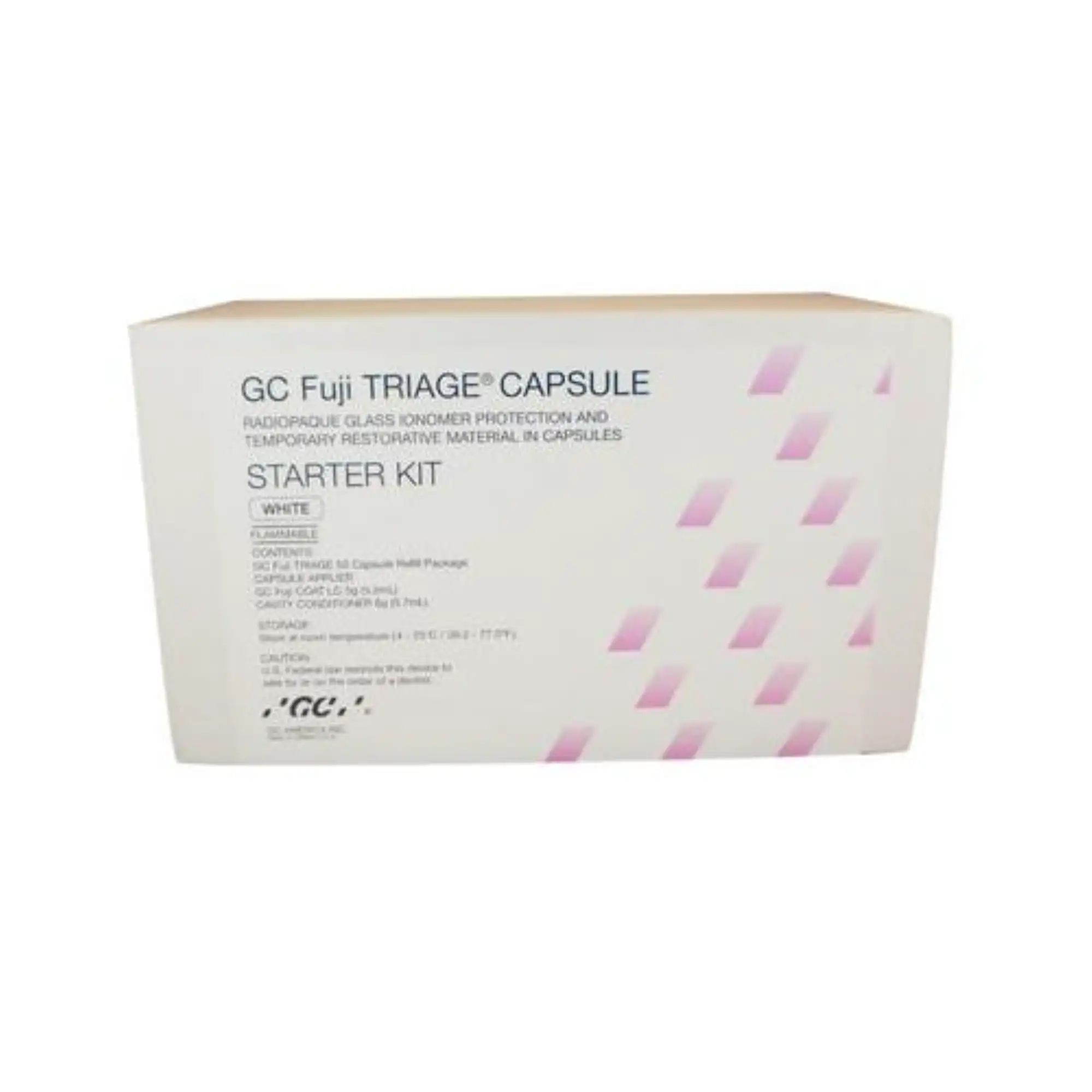 GC Fuji TRIAGE White Capsules Starter Kit - Self Adhesive Radiopaque Glass Ionomer Sealant, 50 Capsules, 439991
