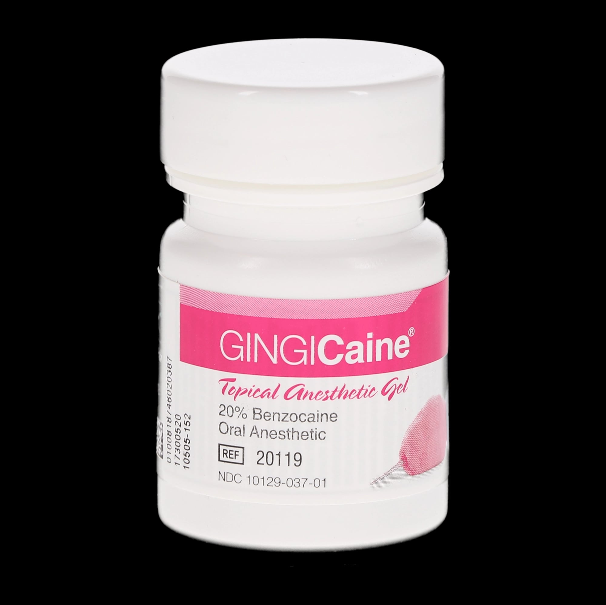 Gingicaine Topical Anesthetic Gel, Cotton Candy Flavor, 1 oz Jar, Pac-Dent #20119