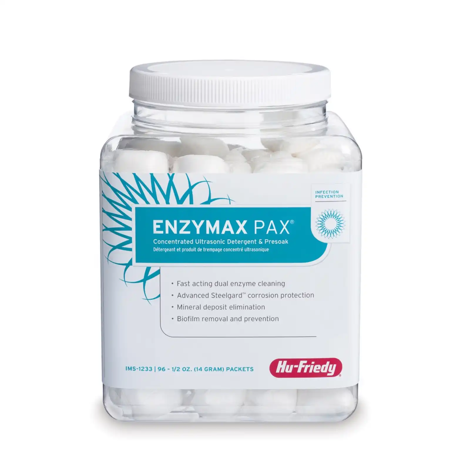 Hu-Friedy Enzymax Enzyme Detergent Powder Packets, 96/Pk, IMS-1233