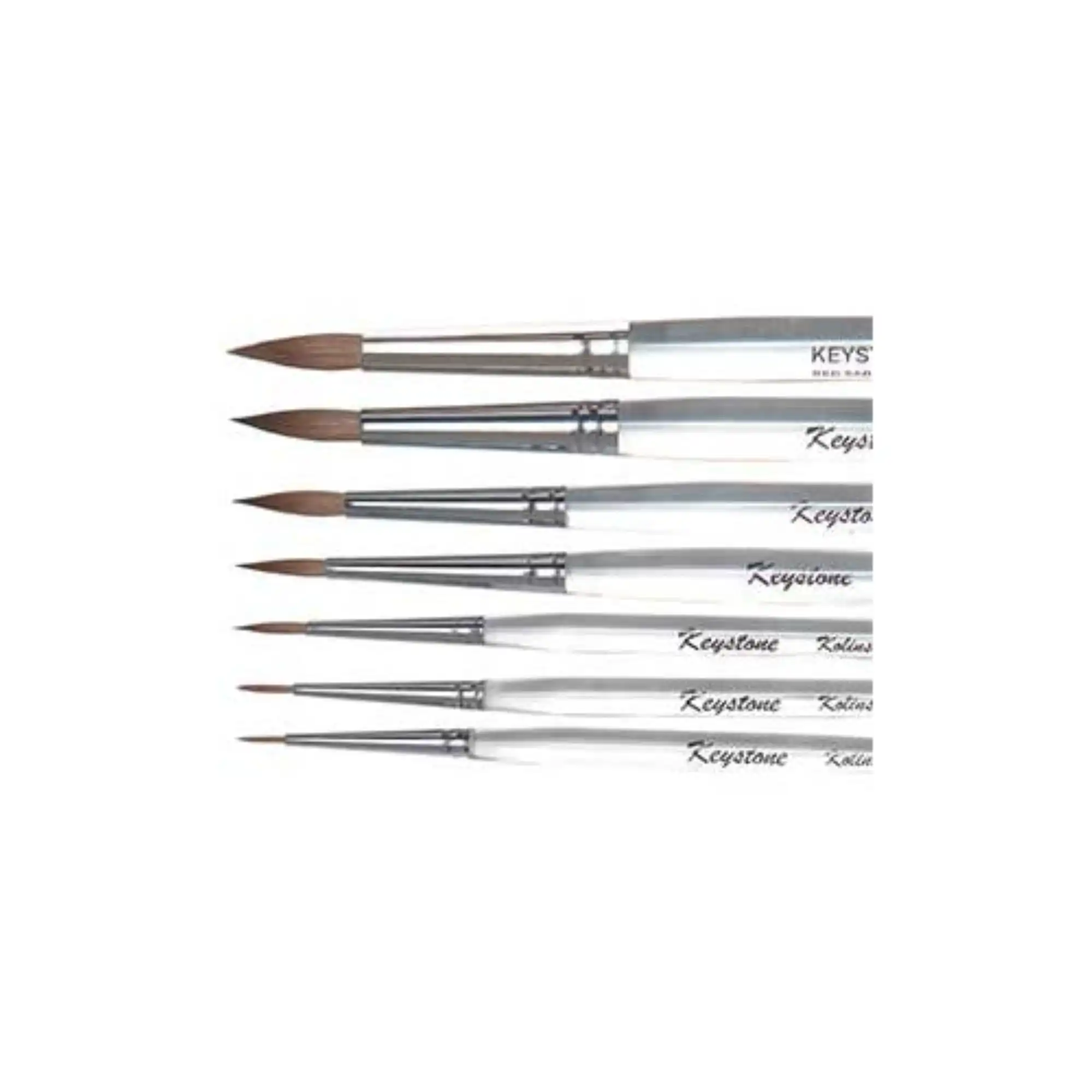 National Keystone Group Kolinsky Ceramist Brush, Red Sable, Size #2, Acrylic Handle, Each