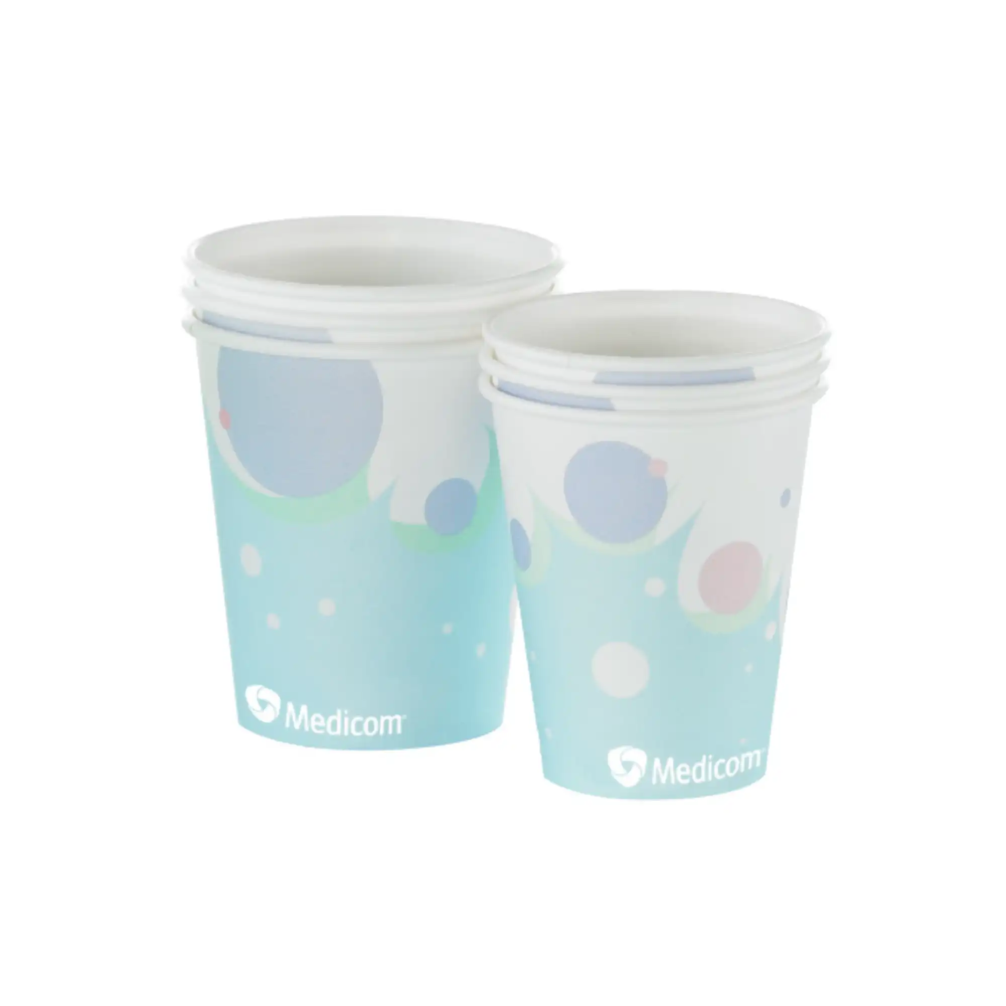 Medicom SafeBasics Poly-Coated Paper Cups, 5 oz, Bubbles Design, 1000/Case, 115-CH