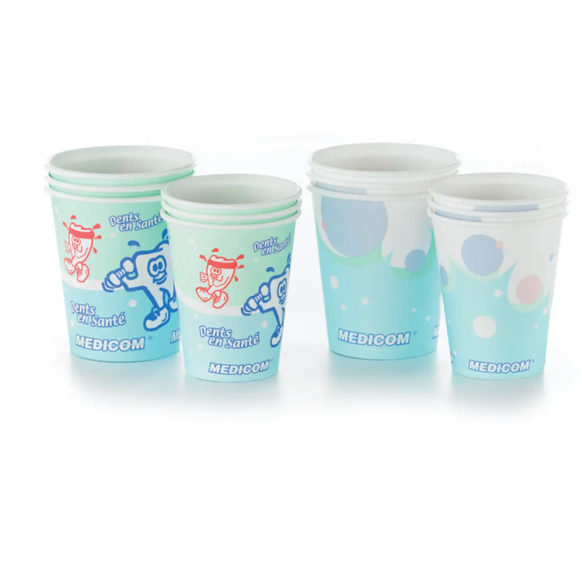 Medicom SafeBasics Poly-Coated Paper Cups, 5 oz, Healthy Teeth Design, 1000/Case, 116-CH