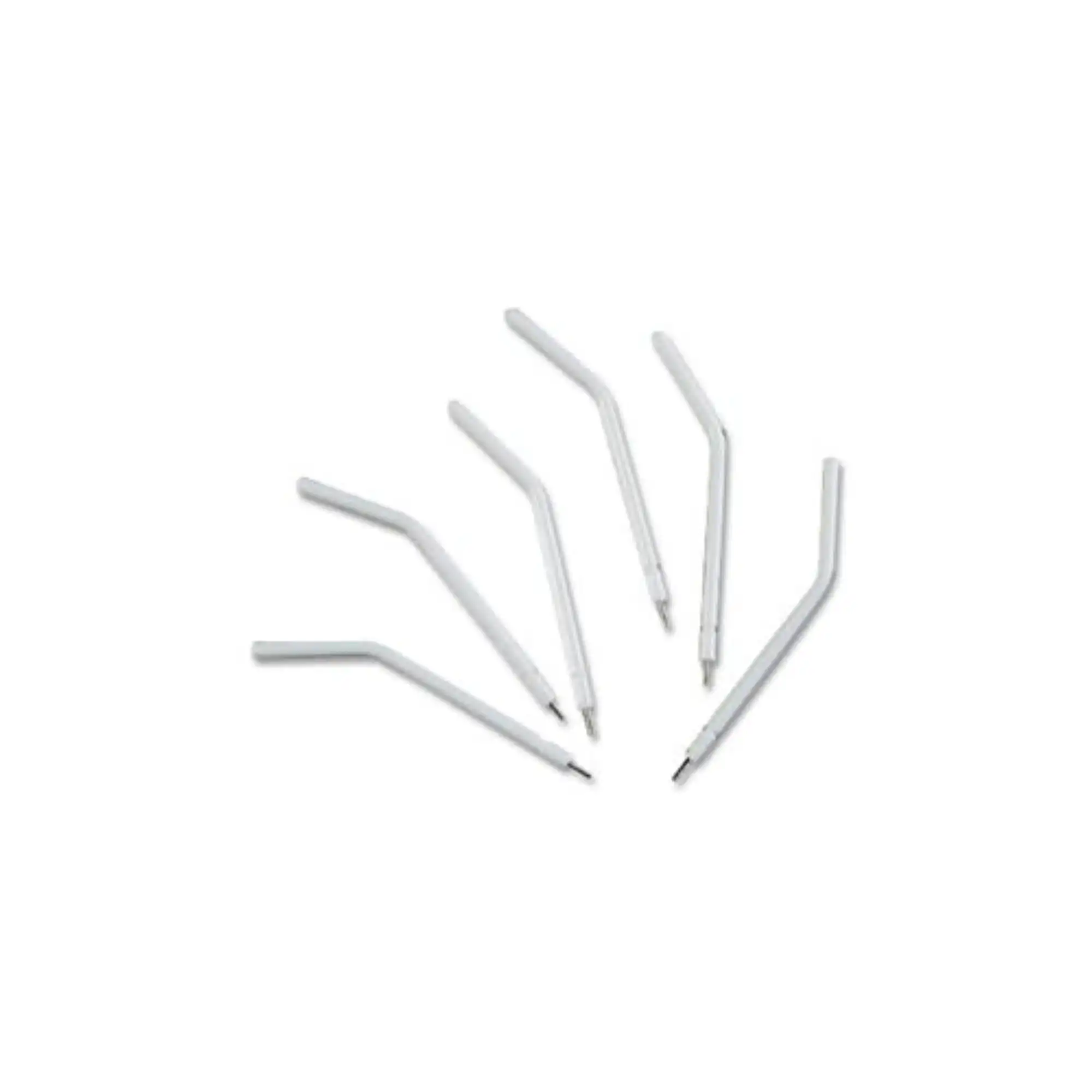 Plasdent AcuTips Disposable Universal Air/Water Syringe Tips, 3-Way White Plastic with Metal Core and Rounded Ends, 150/Bag, TST-MT
