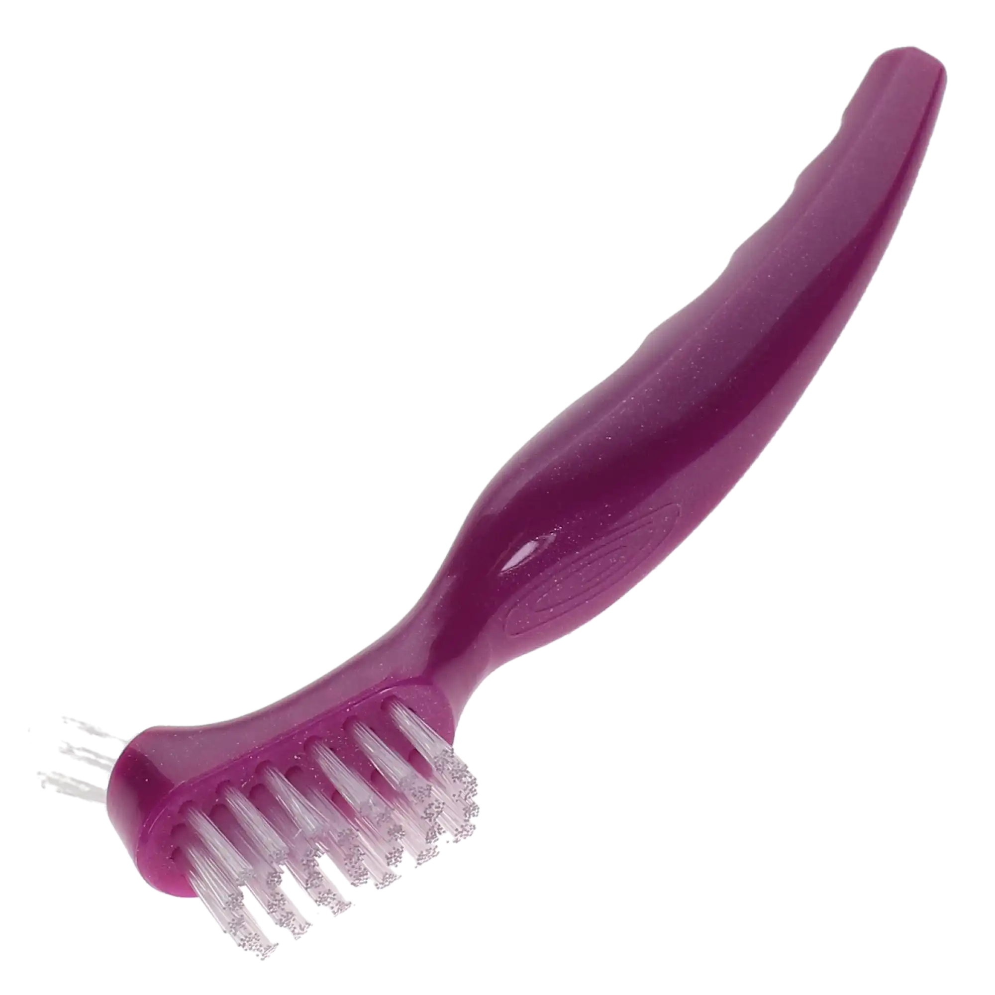 Plasdent CareBrush Denture Brushes, Assorted Colors, Angled Standard with Ergonomic Handle, 12/Pk, 20040-A