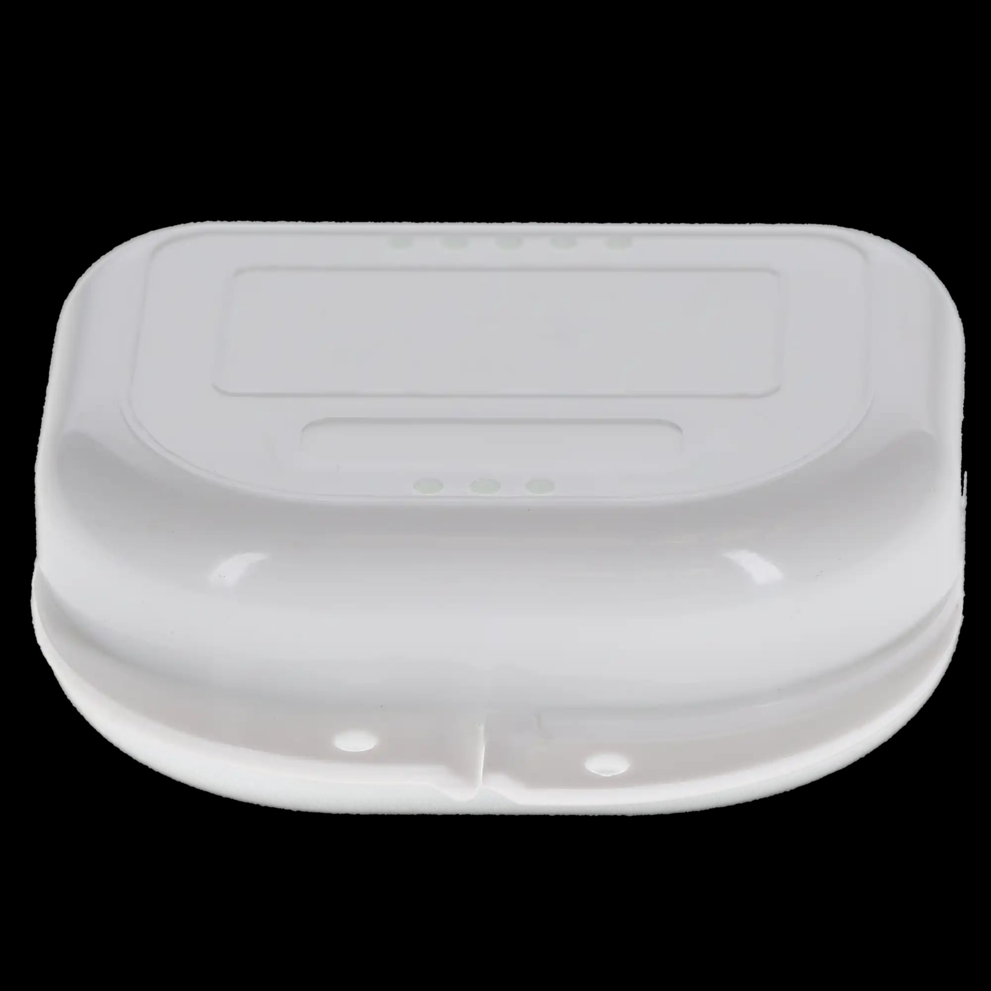 Plasdent Chroma Retainer Box, Hard Plastic, Vented, White, 3-1/8" x 3" x 1", 12/Pk, CR2000-1N