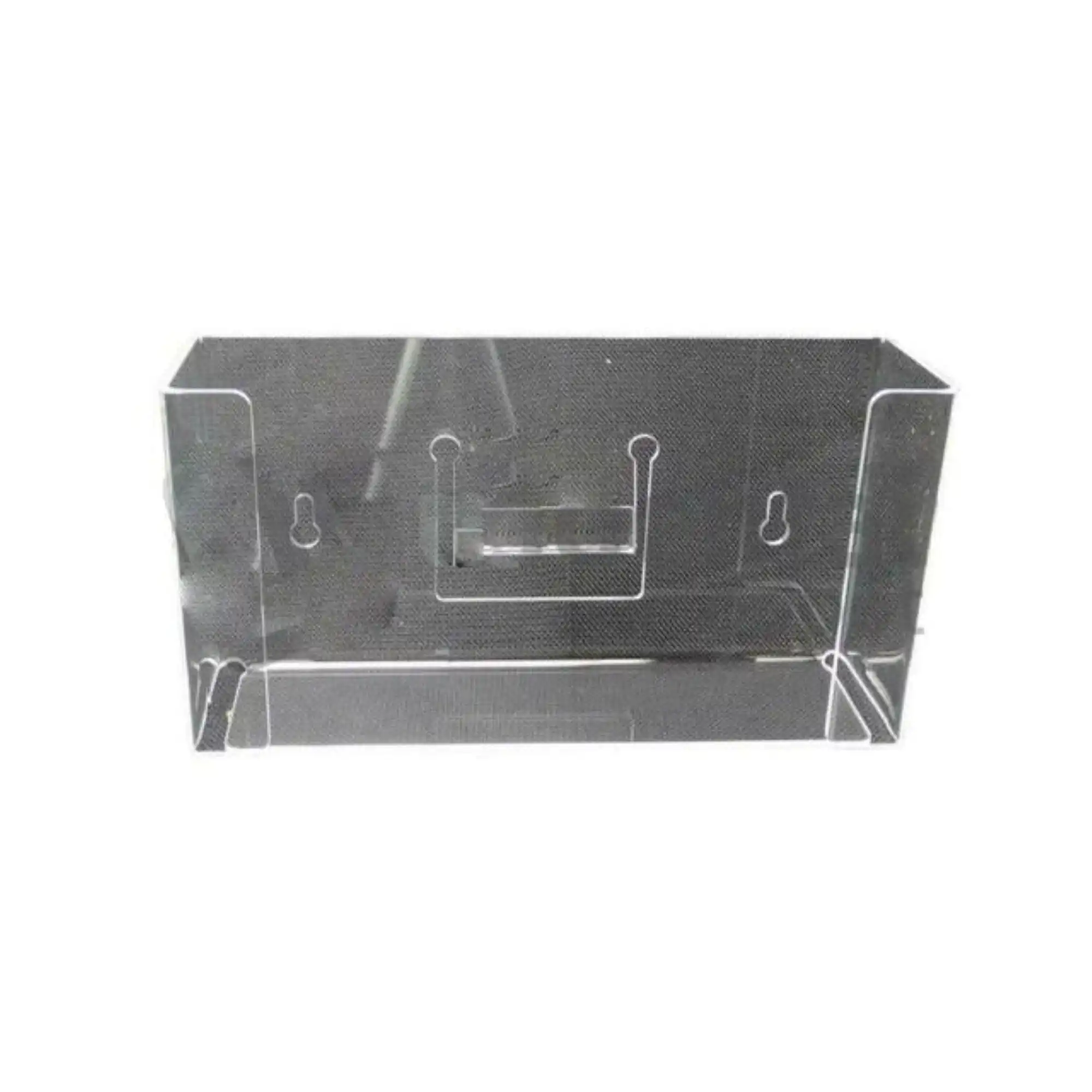 Plasdent Horizontal Tissue Box Dispenser, Wall Mount, Clear Acrylic, 1300H