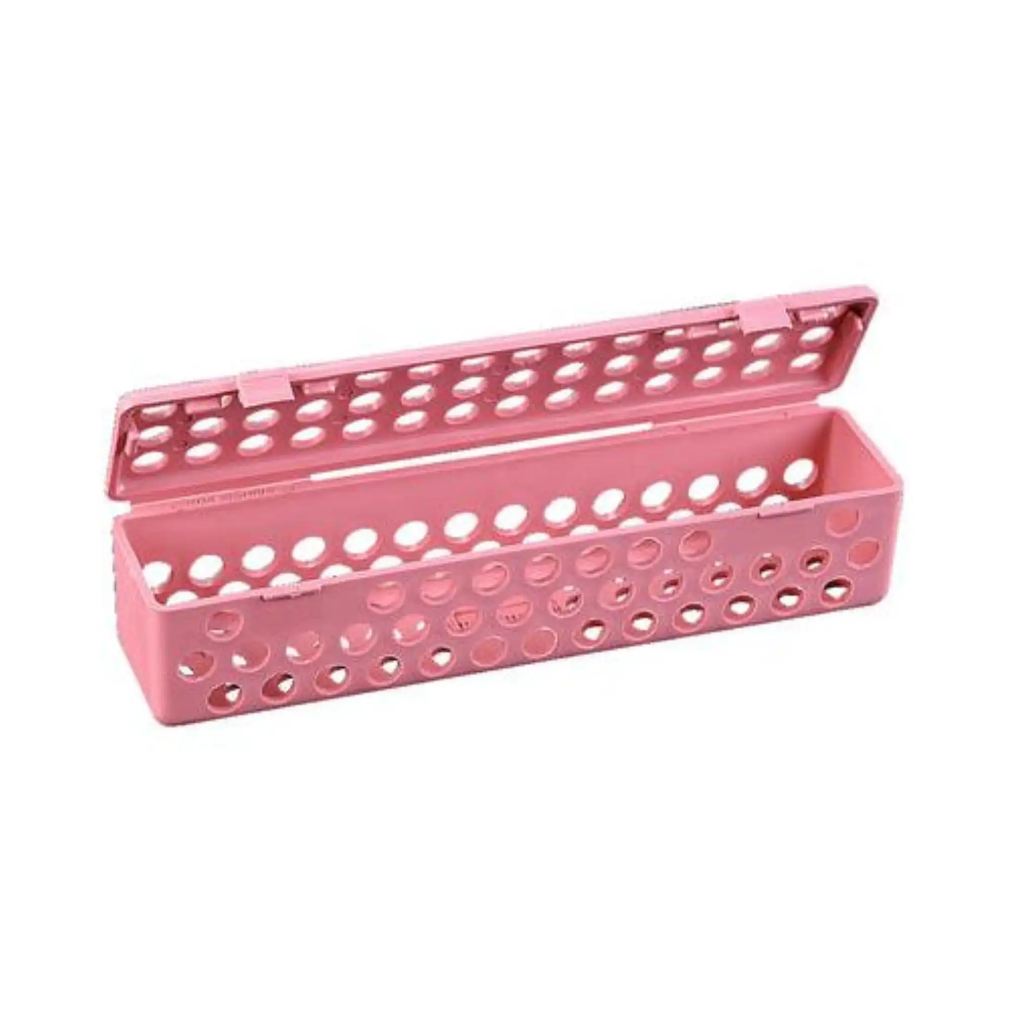 Plasdent Instrument Steri Container with Snap Shut Lid, 8" x 1 3/4" x 1 3/4", Neon Pink, 1/Pk, 203SCS-6
