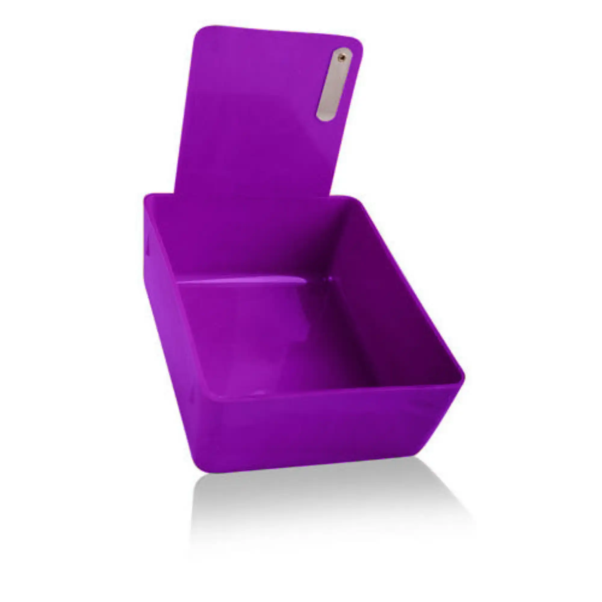 Plasdent Plastic Lab Pan with Metal Clip, Neon Purple, 7-1/16" x 5-5/8" x 2-3/8" Deep, 1/Pk, 207MLP-10N