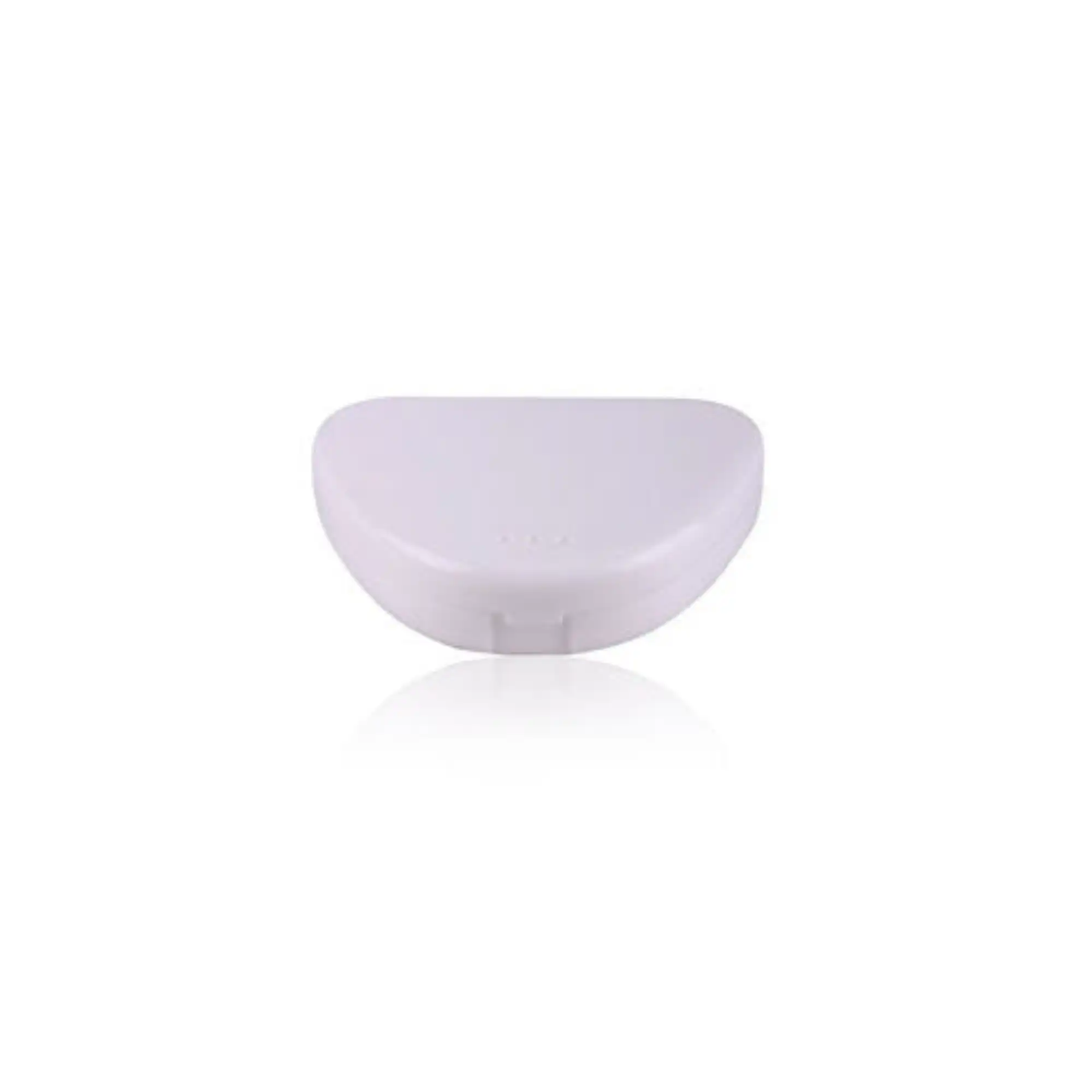 Plasdent Mini Retainer Box, Plastic with Hinged Lid, 3" x 2-1/2" x 5/8", White, 12/Pk, 200MN-1