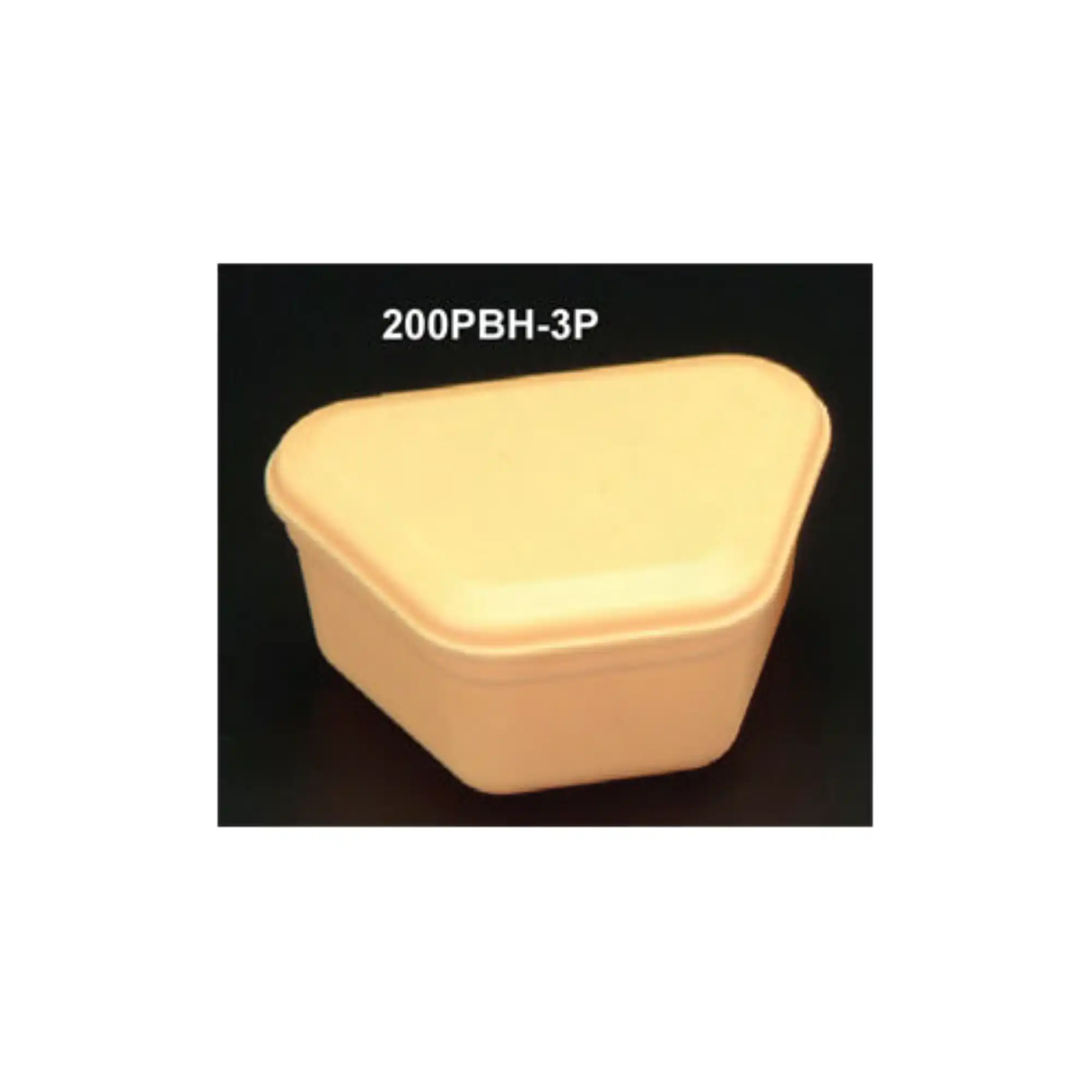 Plasdent ProBath Denture Box, Yellow Eclipse, Heavy Gauge Soft Plastic, 2", 200PBH-3P, Box of 12