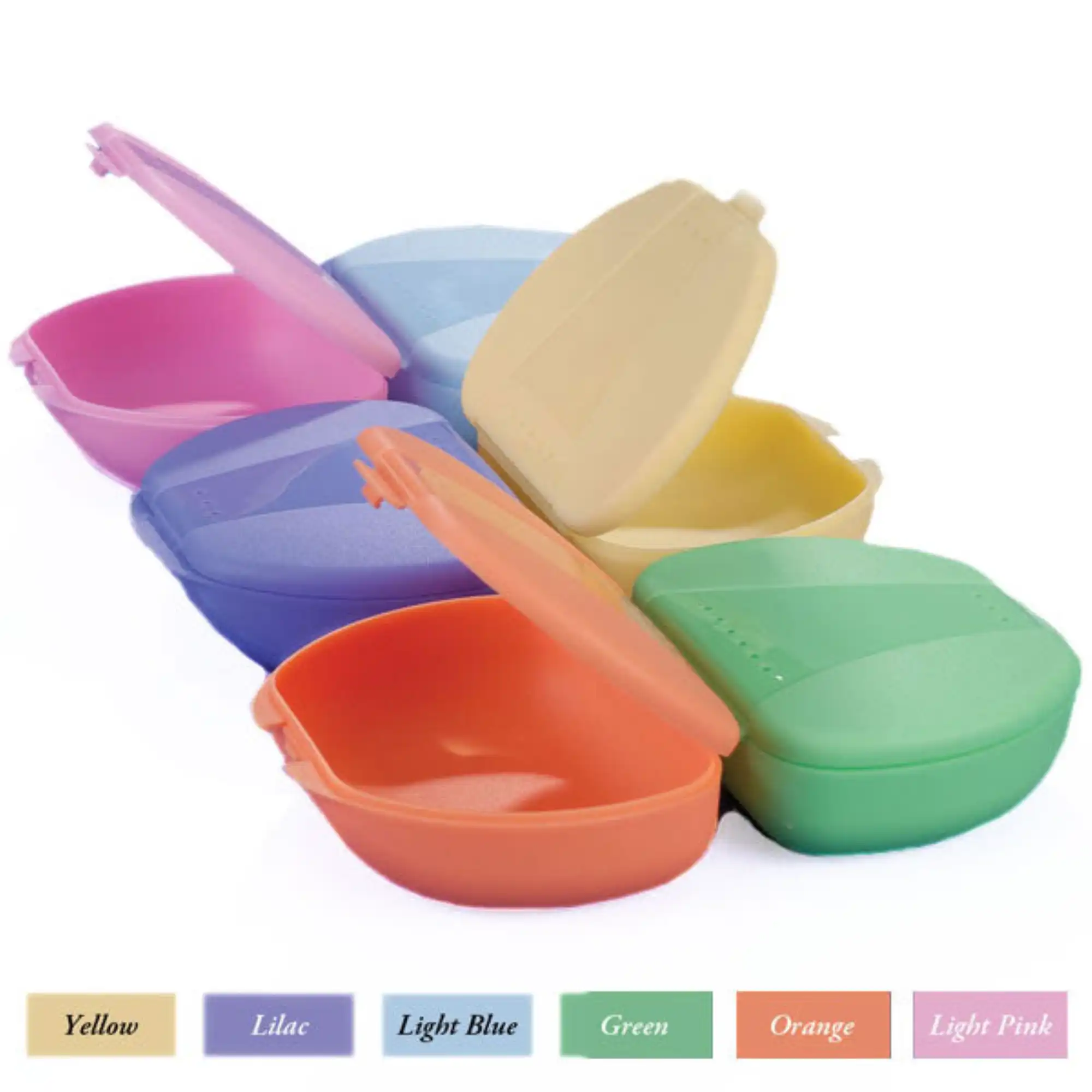 Plasdent Retainer Boxes, Solid Tropical Colors, Assorted, 12/Box, TC2002-TJA