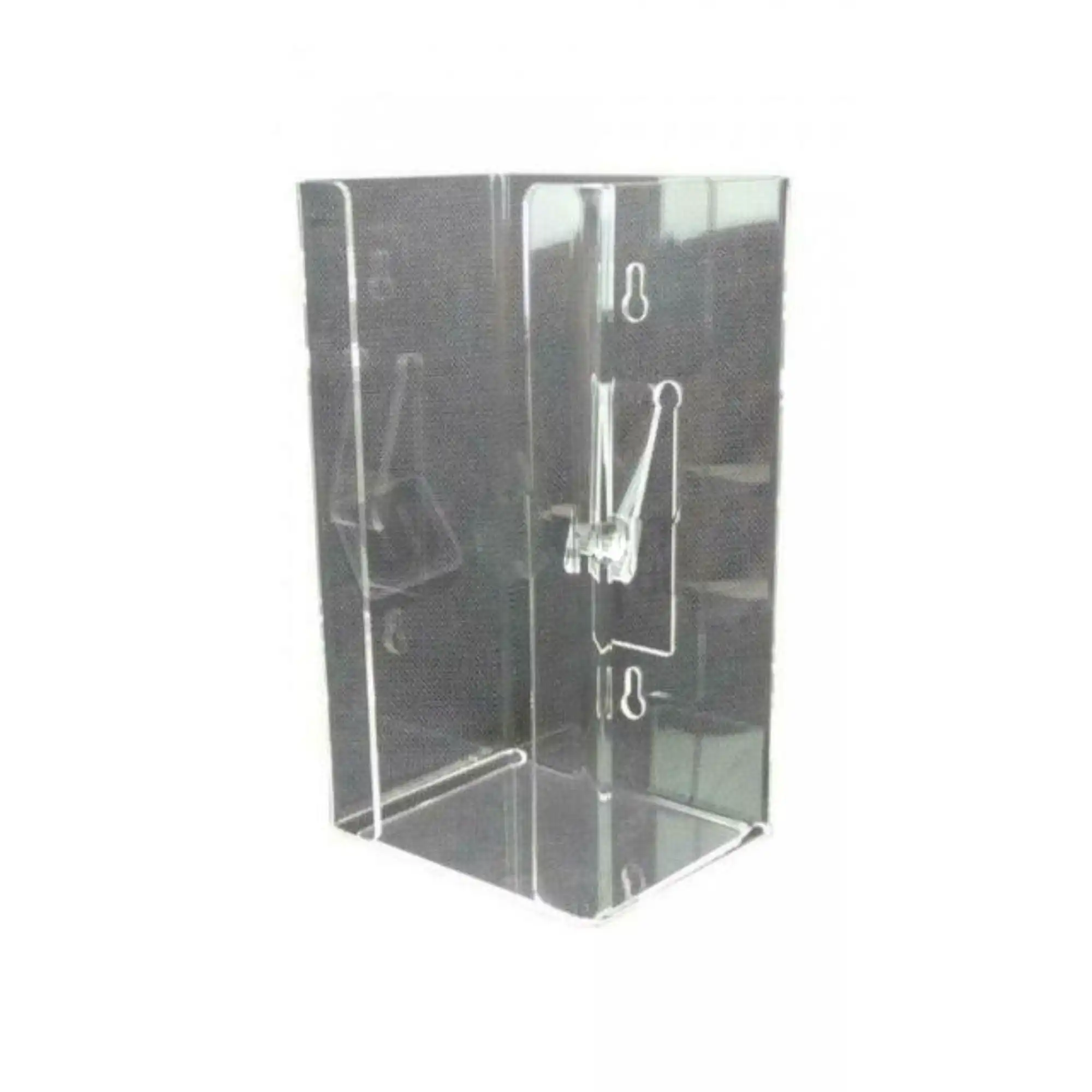 Plasdent Vertical Tissue Box Dispenser, Wall Mount, Clear Acrylic, Fits Boxes up to 4 3/4" W x 9" L x 4 3/4" H, Model 1330