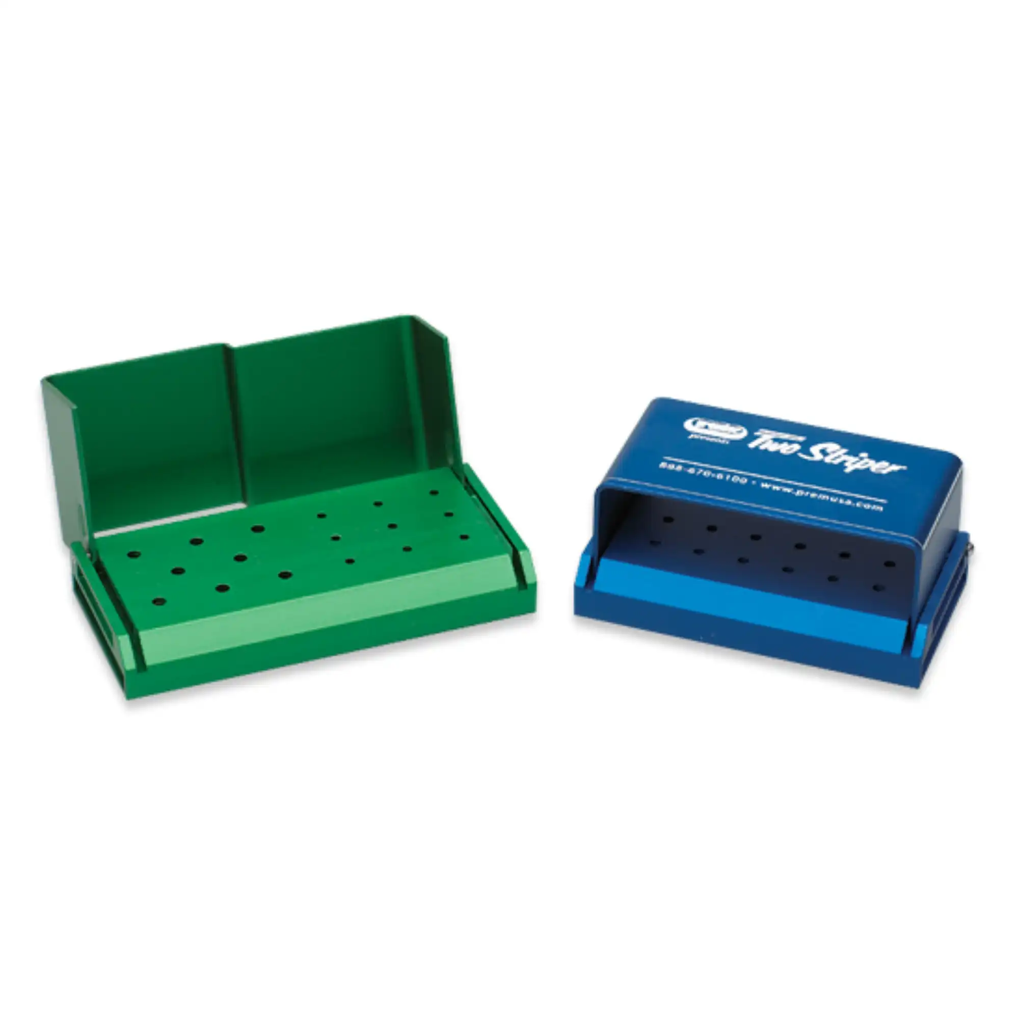 Premier Bur Block with Swivel Lid, 17-Hole, RA/FG, Blue, 1/Pk, 9051025