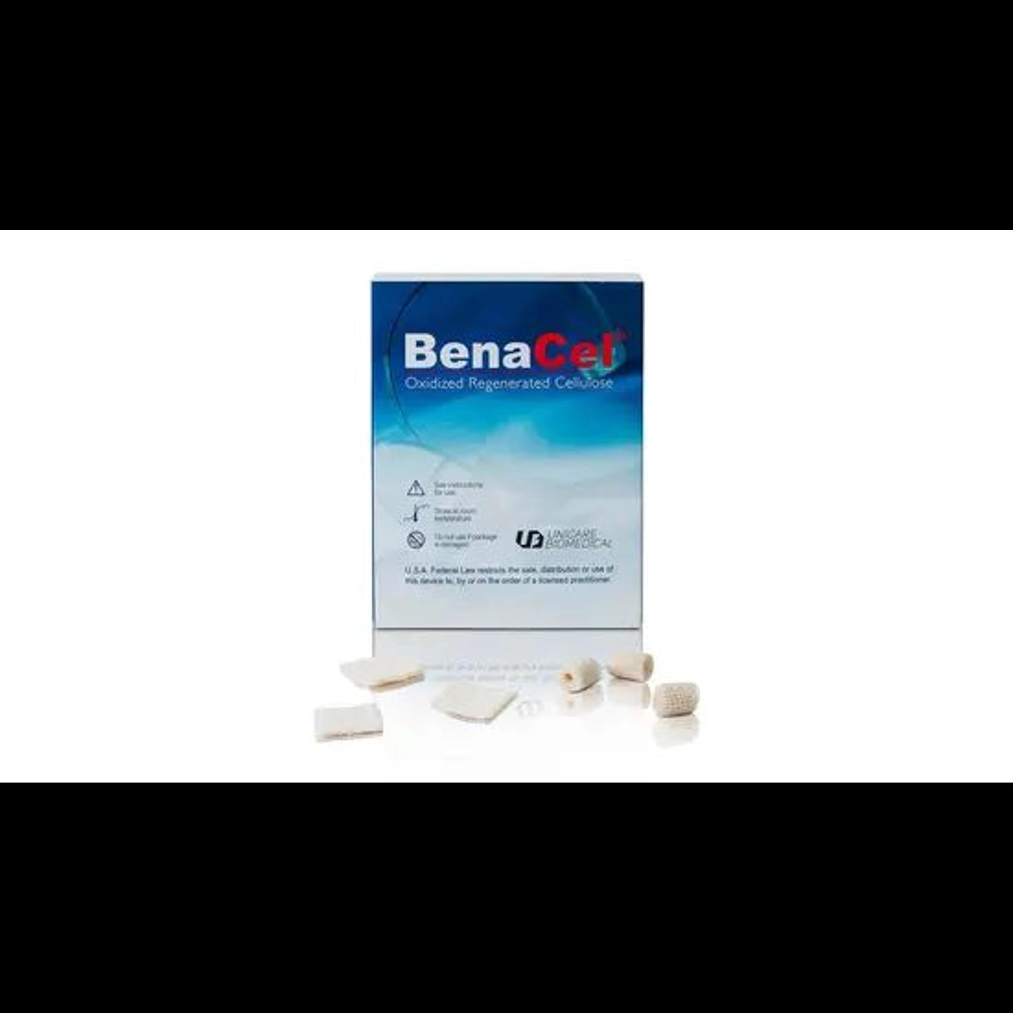 Unicare BenaCel Hemostatic Gauze, Oxidized Regenerated Cellulose, 5mm x 7mm, 8/Pk
