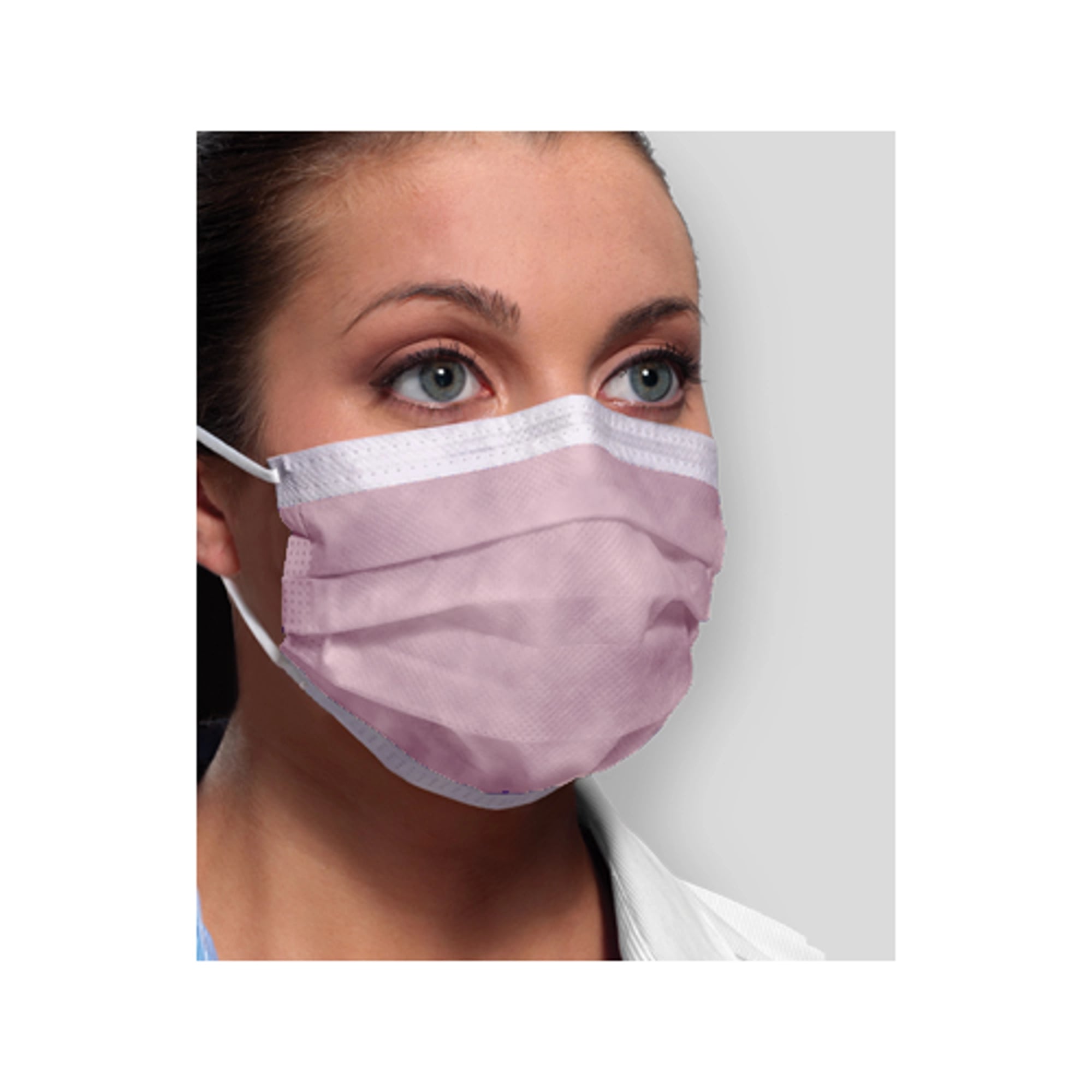 ValuMax Procedural Earloop Face Mask, Light Pink, Fluid Resistant, High Filtration 98% at 0.1 Micron, 50/Box, 5130E-LP