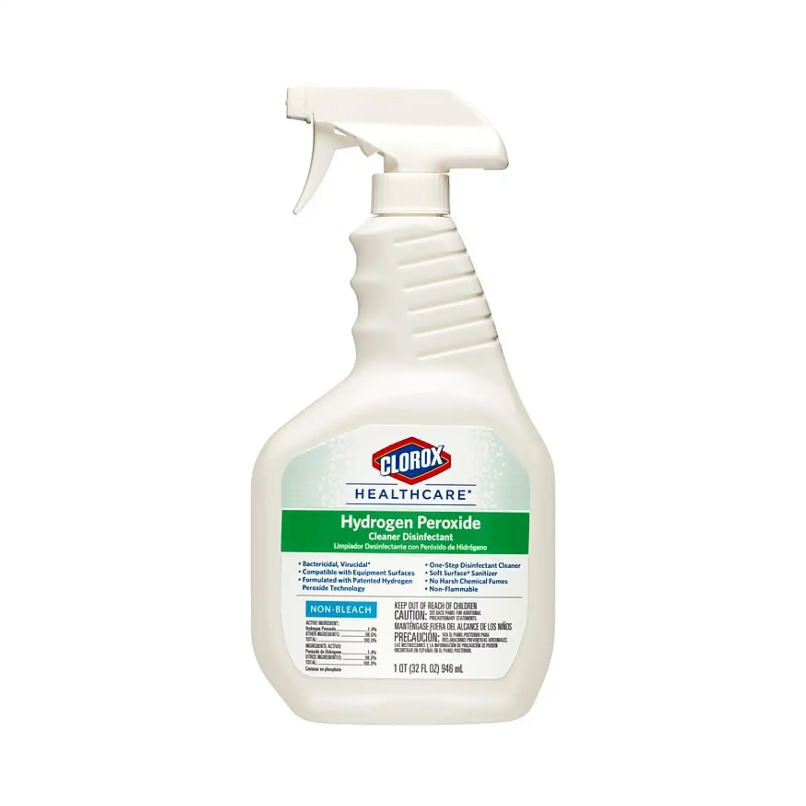 Clorox Healthcare Hydrogen Peroxide Cleaner Disinfectant Spray, 32 oz Bottle, 9/Case, 30828