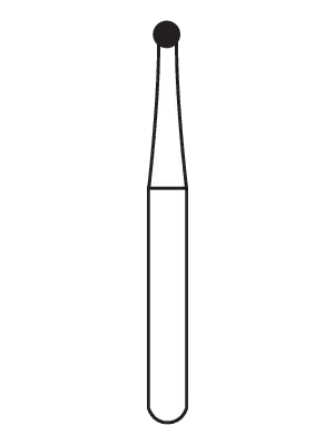 Alpen Operative Surgical Carbide Burs, FGSS, Round, #4, 1.4 mm, 10/Pk, R300004