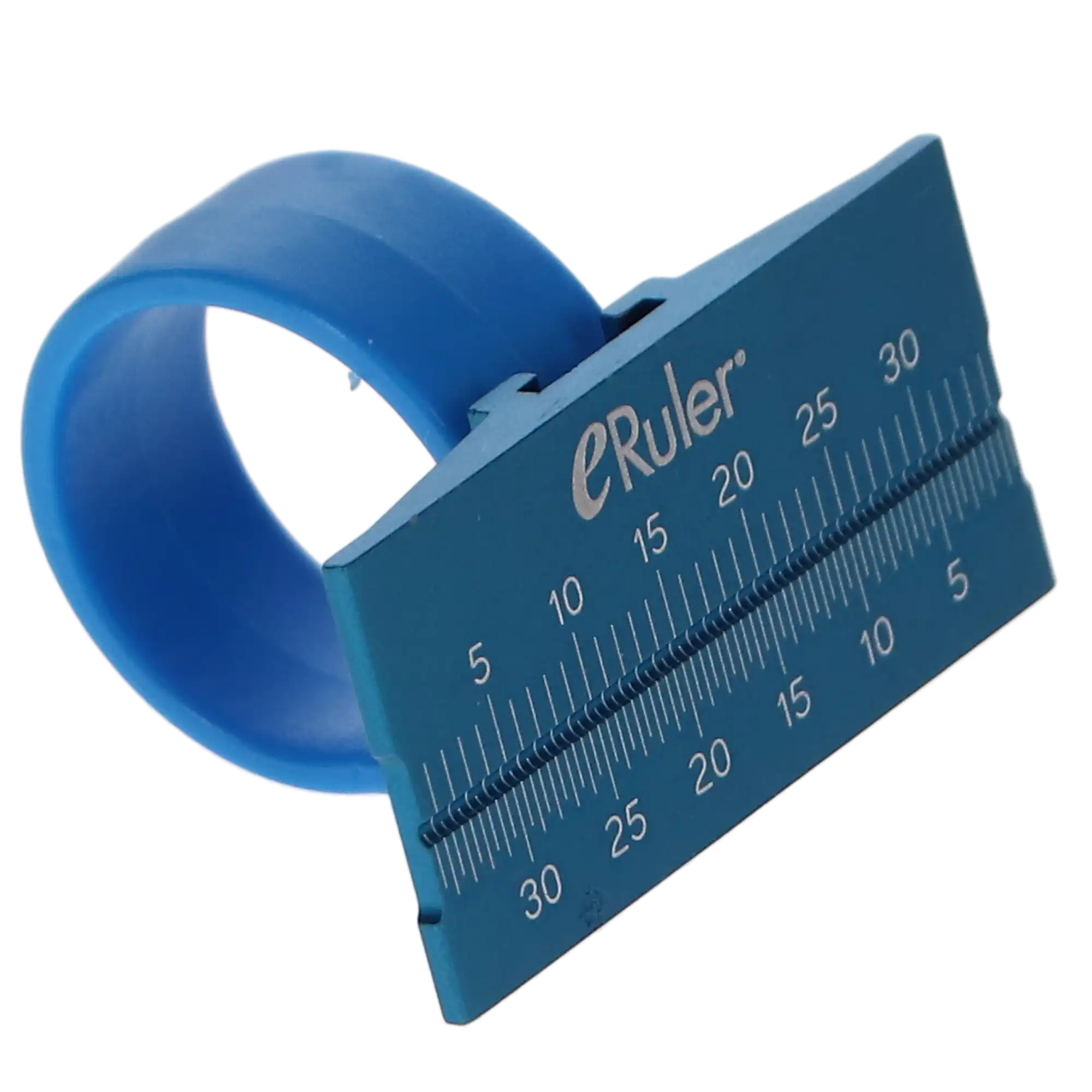 Jordco e-Ruler Endo File Ruler without Rubber Stop Locks, 30mm Metal Ruler with 3 Finger Rings (S/M/L)