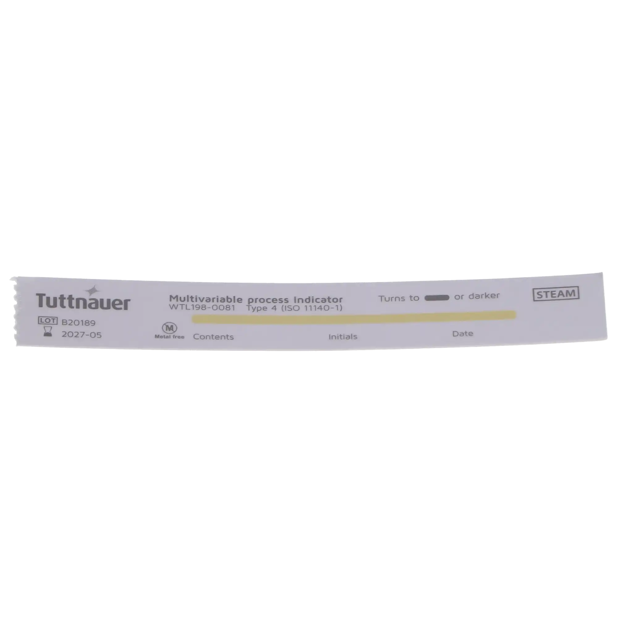 Tuttnauer Chemical Multi-Variable Indicator Type-4, Class 4, 250 Double-Strips/Bag, WTL198-0081