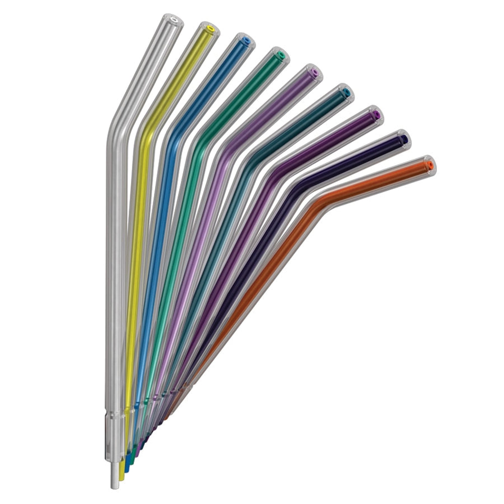 Crystal Tip Disposable Air/Water Syringe Tips, Rainbow Assorted Colors, 250/Bag, CT1200