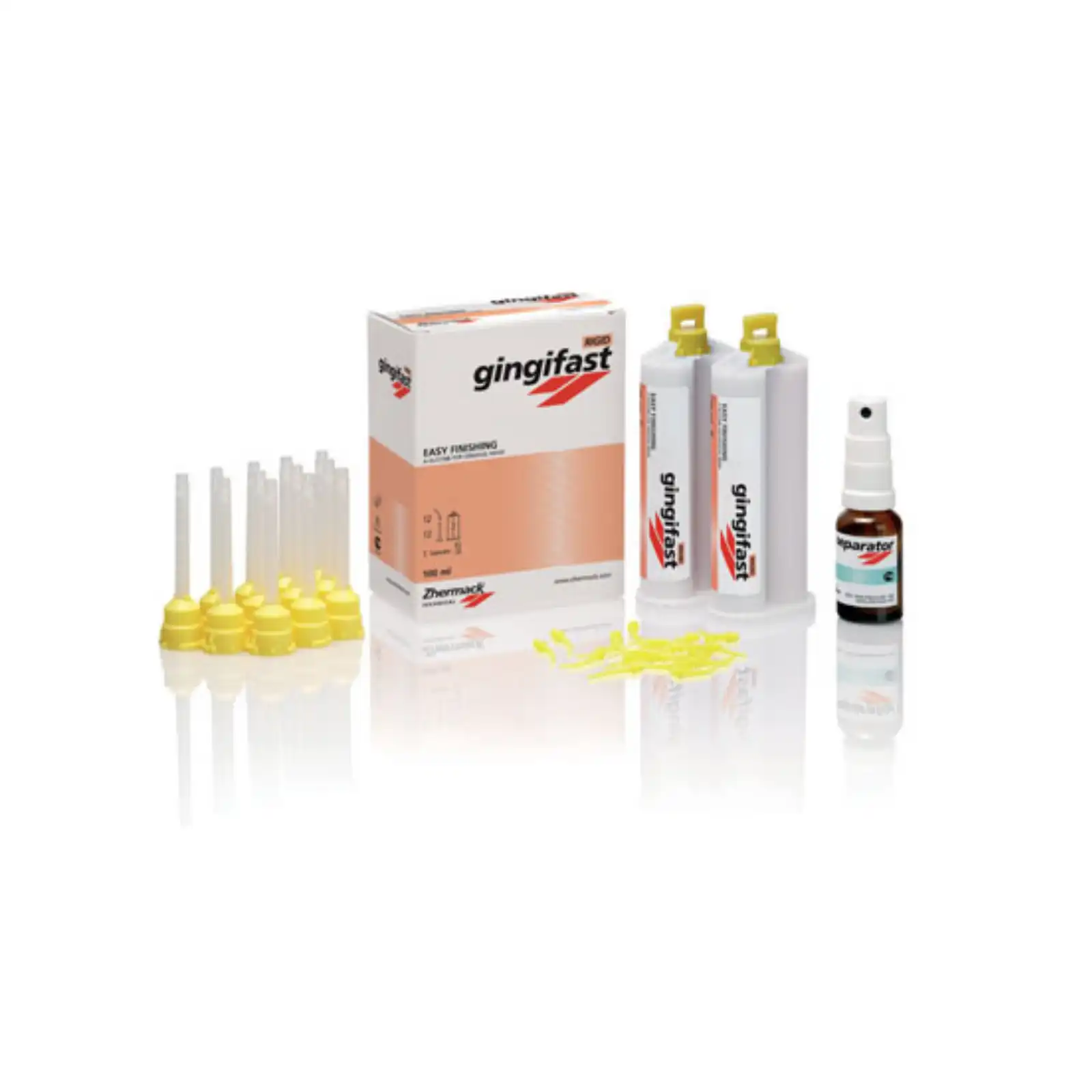 Zhermack Gingifast Rigid Gingival Mask, Addition Silicone, 2 x 50 mL Cartridges, Standard Pack C401520