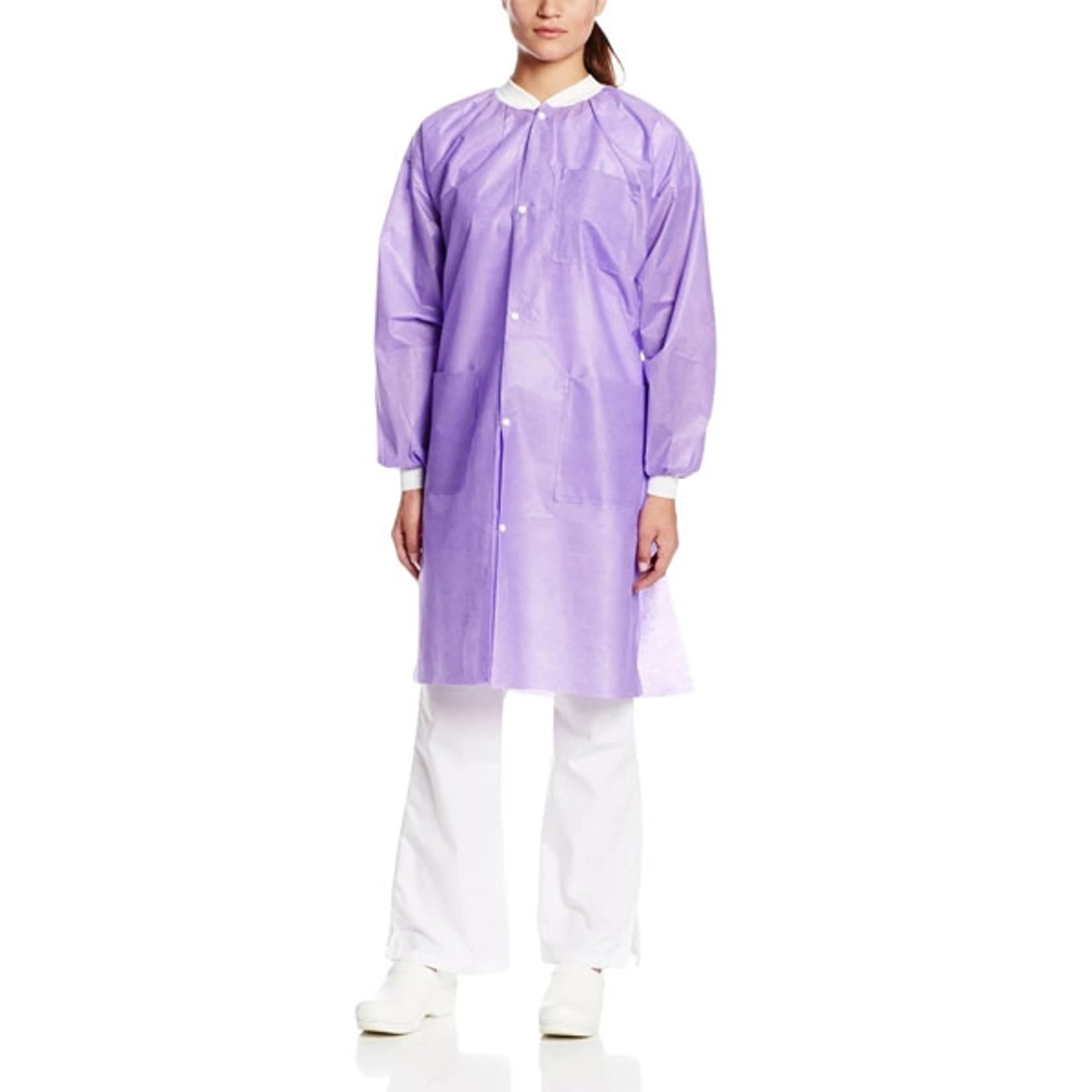 ValuMax Extra-Safe Lab Coats, Purple, 3XL, Knee-Length, AAMI Level 3, 10/Pack, 3660PP3XL