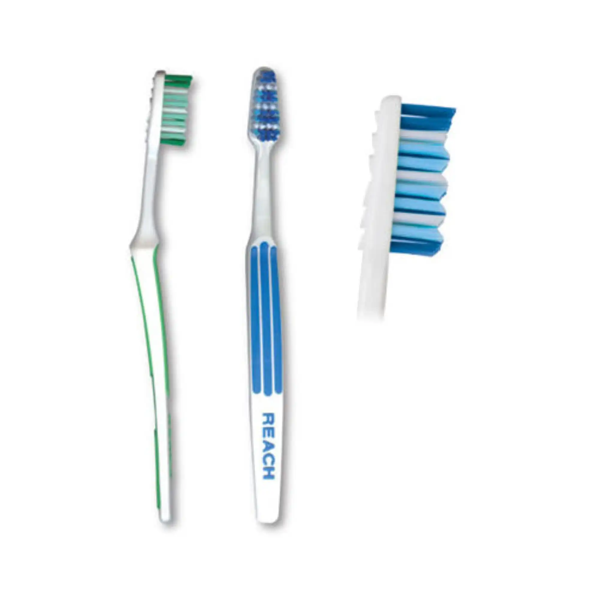 Reach Advanced Design Toothbrush, Adult Soft, Full Size, Raised Rubber Ridges, 72/Pk, 07212-72