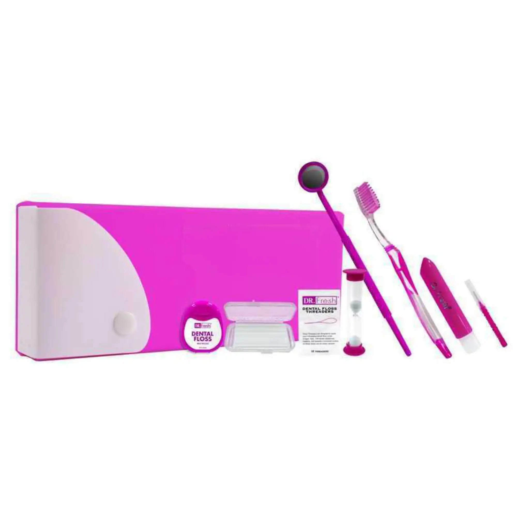 Dr. Fresh Ortho Kit Pencil Box, 12/Pk, Includes V-Trim Toothbrush & Travel Case, 530310-12