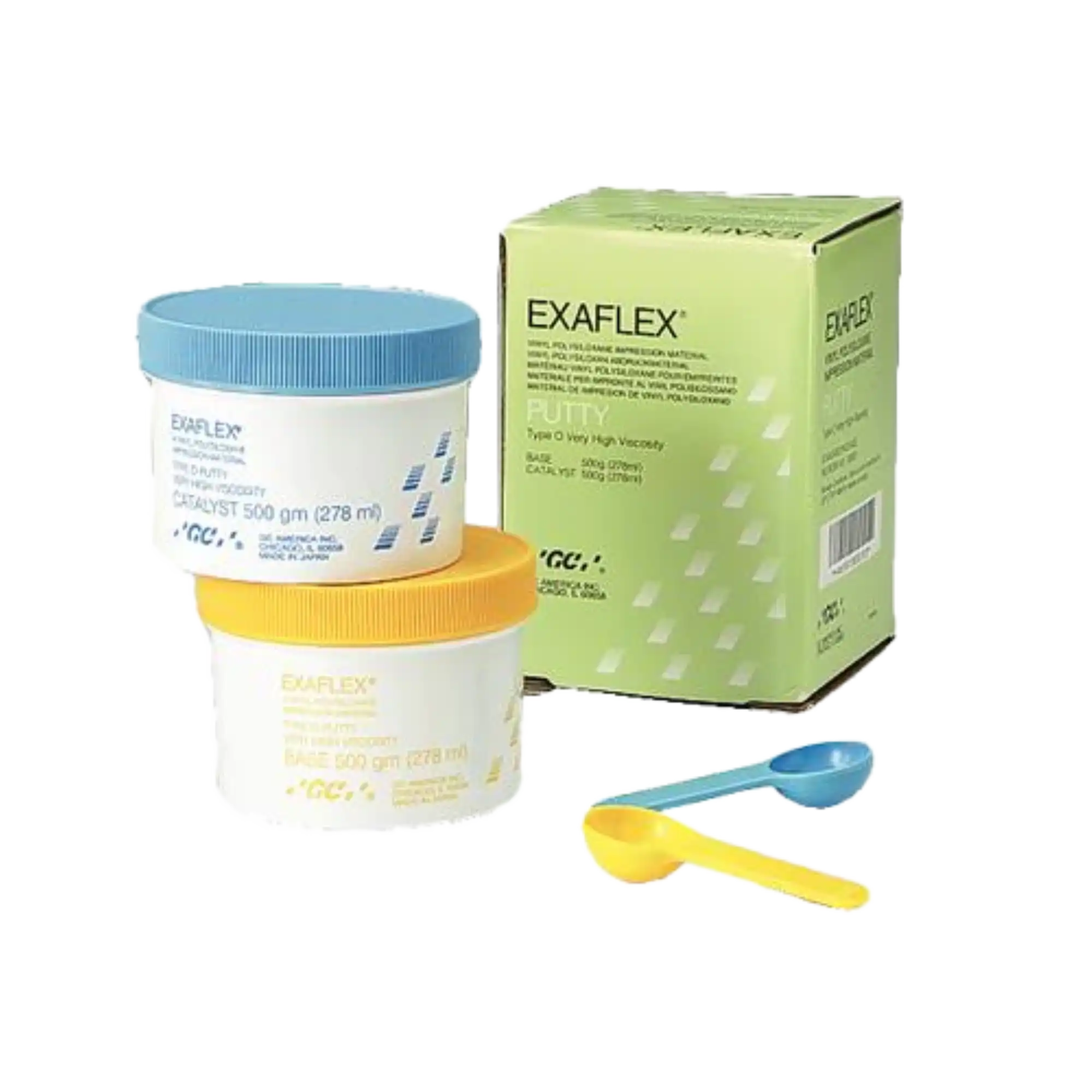 Exaflex Hydrophilic VPS Impression Material, Putty Standard Pack, 500 g Base and 500 g Catalyst, 1/Pk, 138801