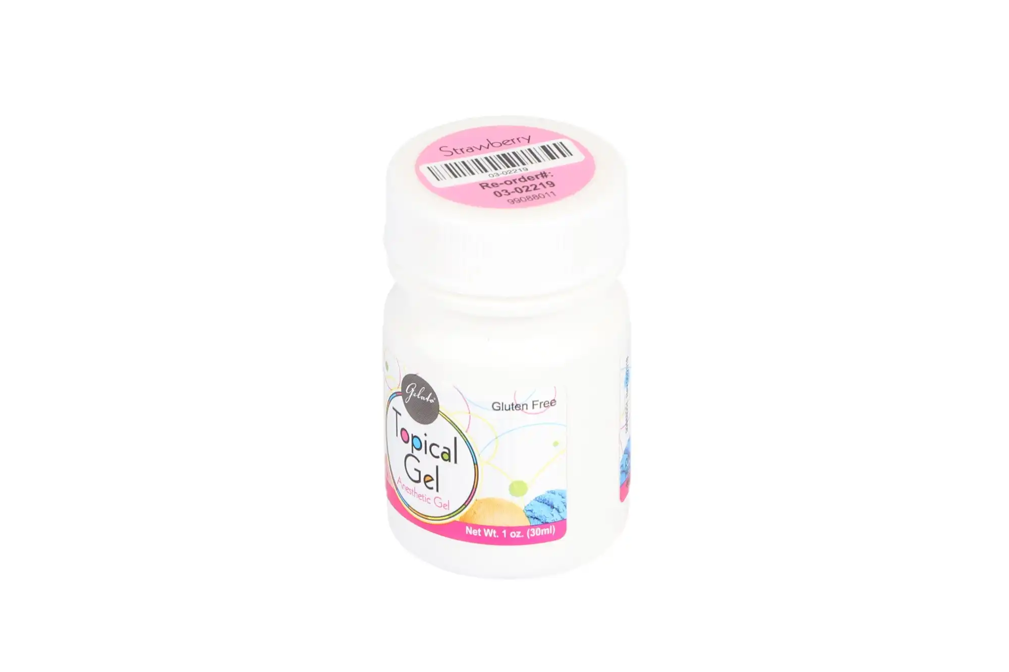 Gelato Topical Anesthetic Gel, 20% Benzocaine, Strawberry, 1 oz (30g) Bottle, Keystone 03-02219