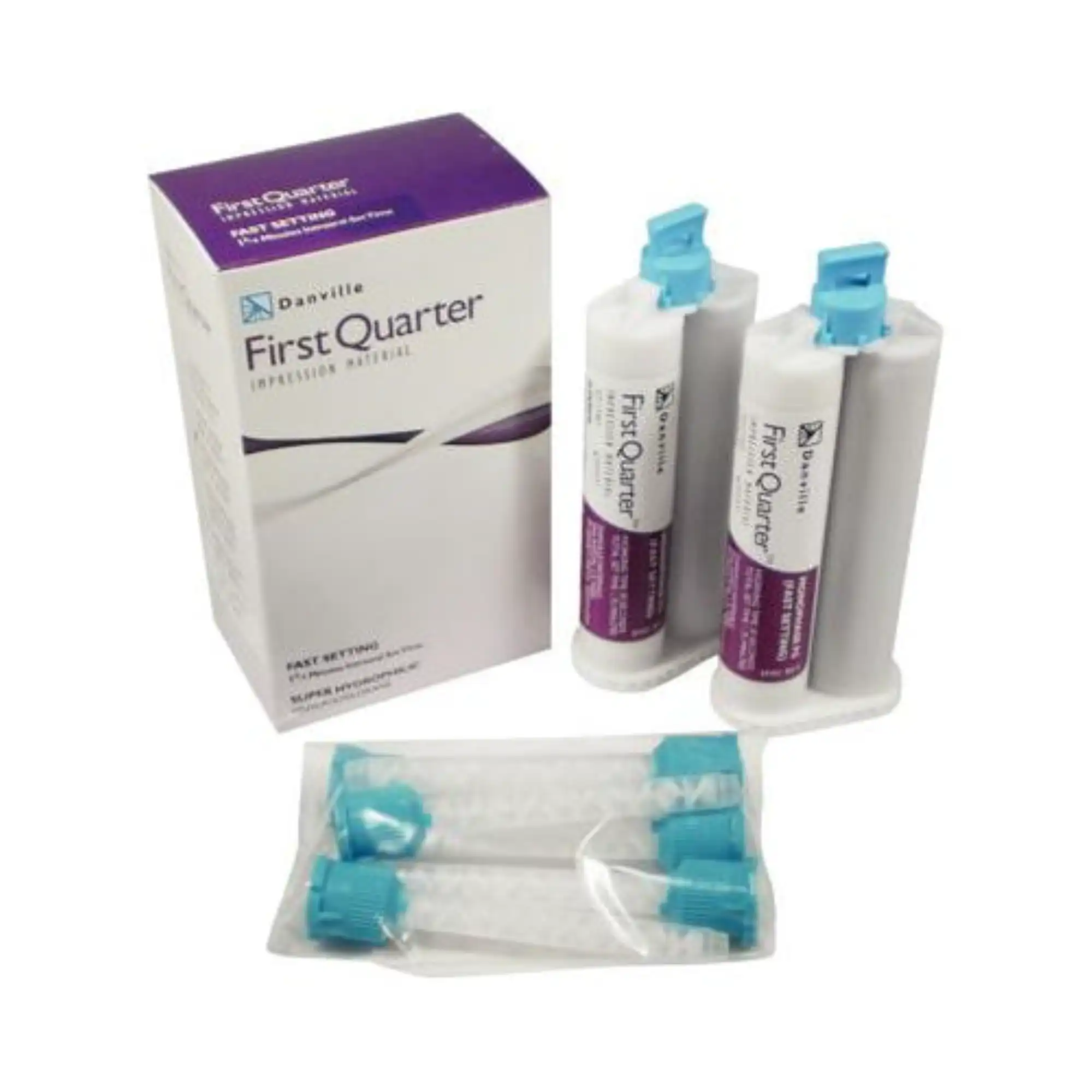 First Quarter VPS Monophase Impression Material, Chocolate Mint, Fast Set, 50ml Cartridges, 24/Pack, 90902