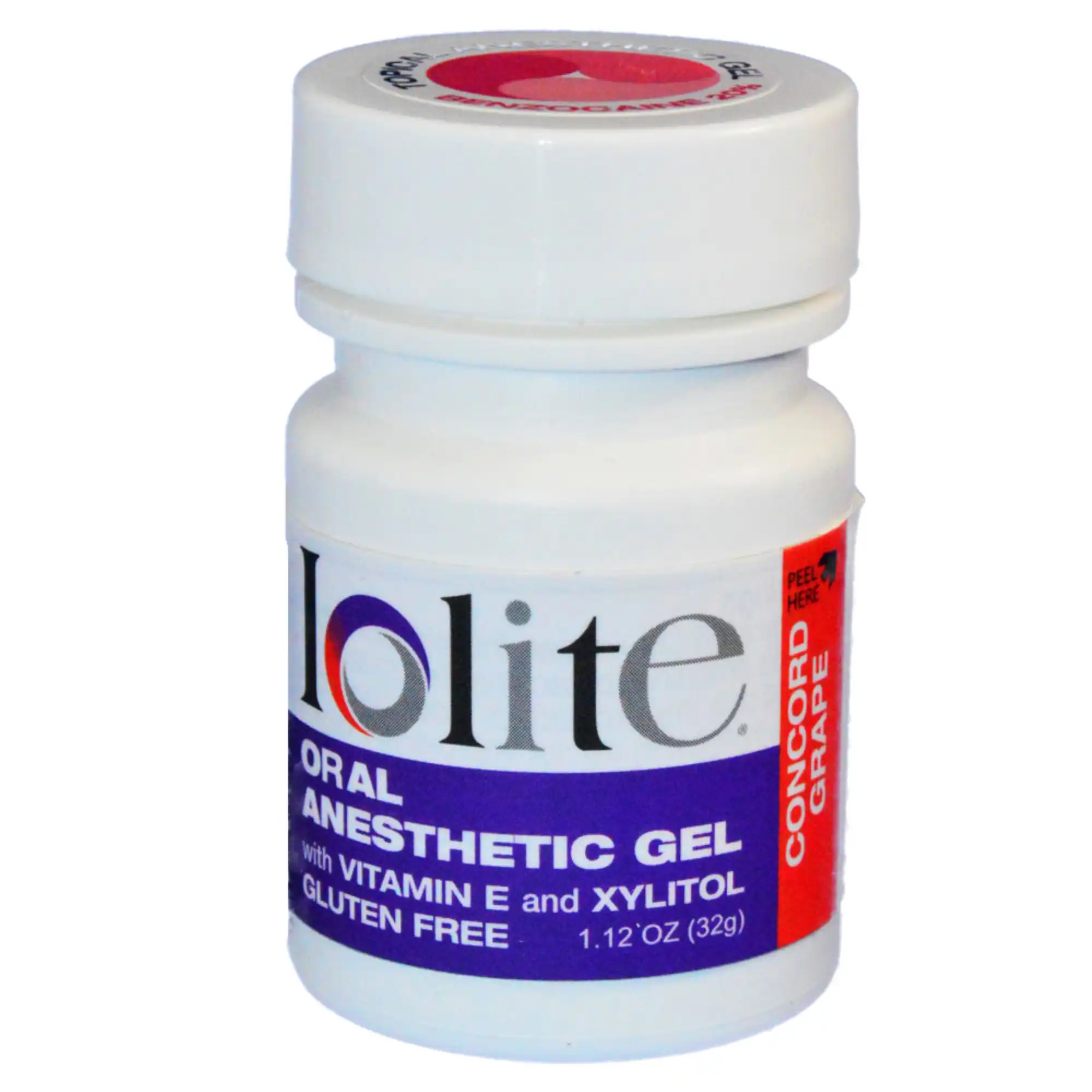 Iolite Topical Anesthetic Gel, 20% Benzocaine, Concord Grape, 1.12 oz Jar, 1/Pk