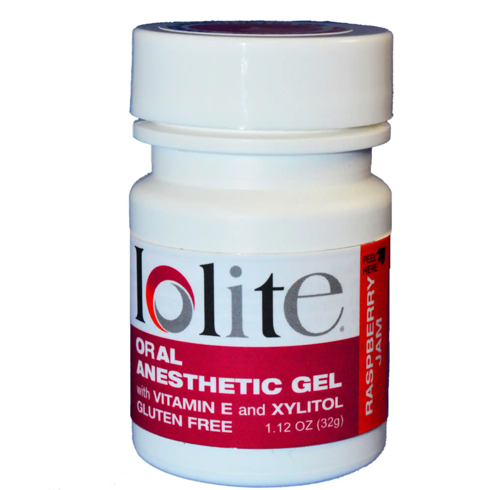 Dharma Research Iolite Topical Anesthetic Gel, 20% Benzocaine, Raspberry Jam, 1.12 oz Jar