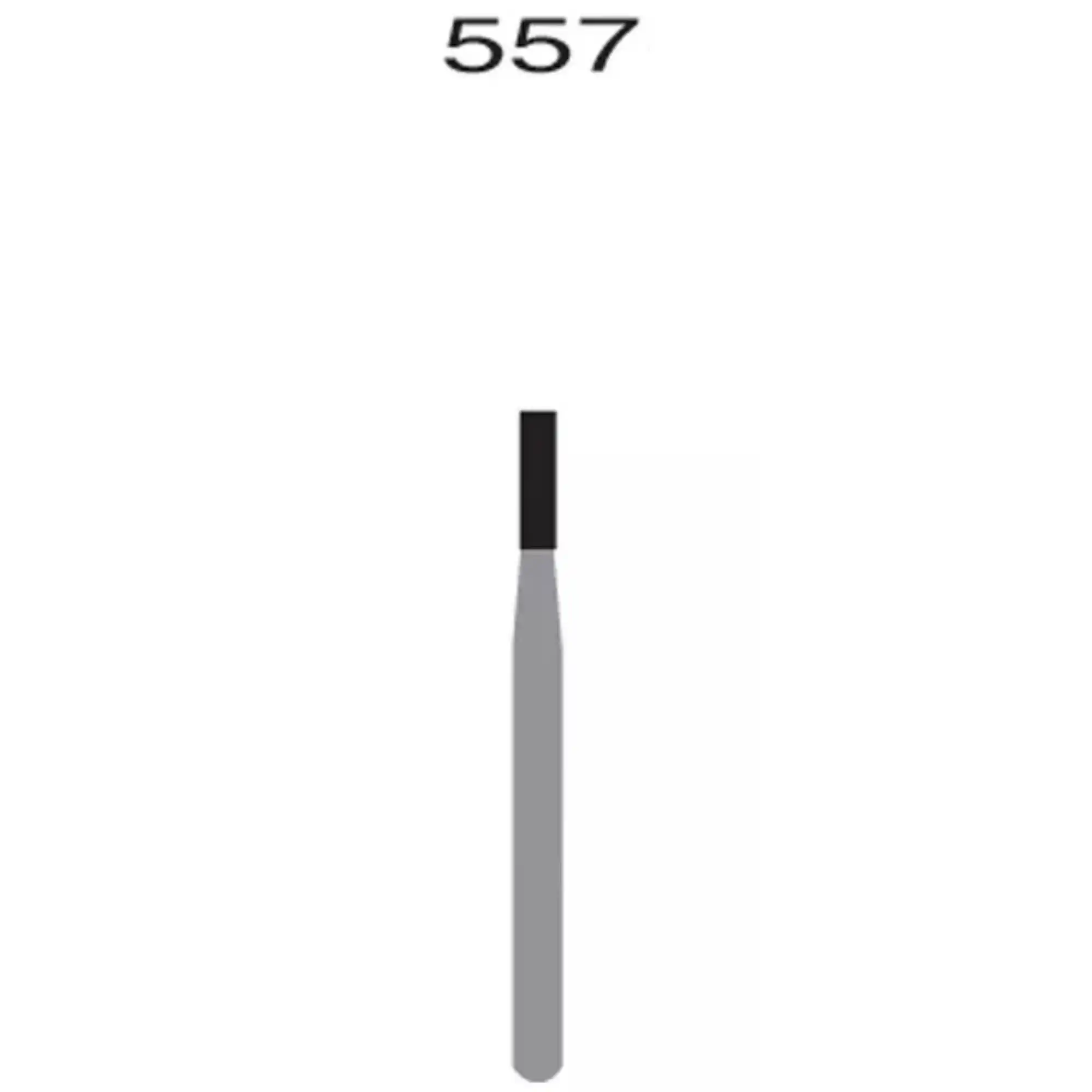 Quala Operative Carbide Bur, FG #557 Straight Flat End Crosscut Fissure, 1.0 mm, 50/Pk, Q2050091