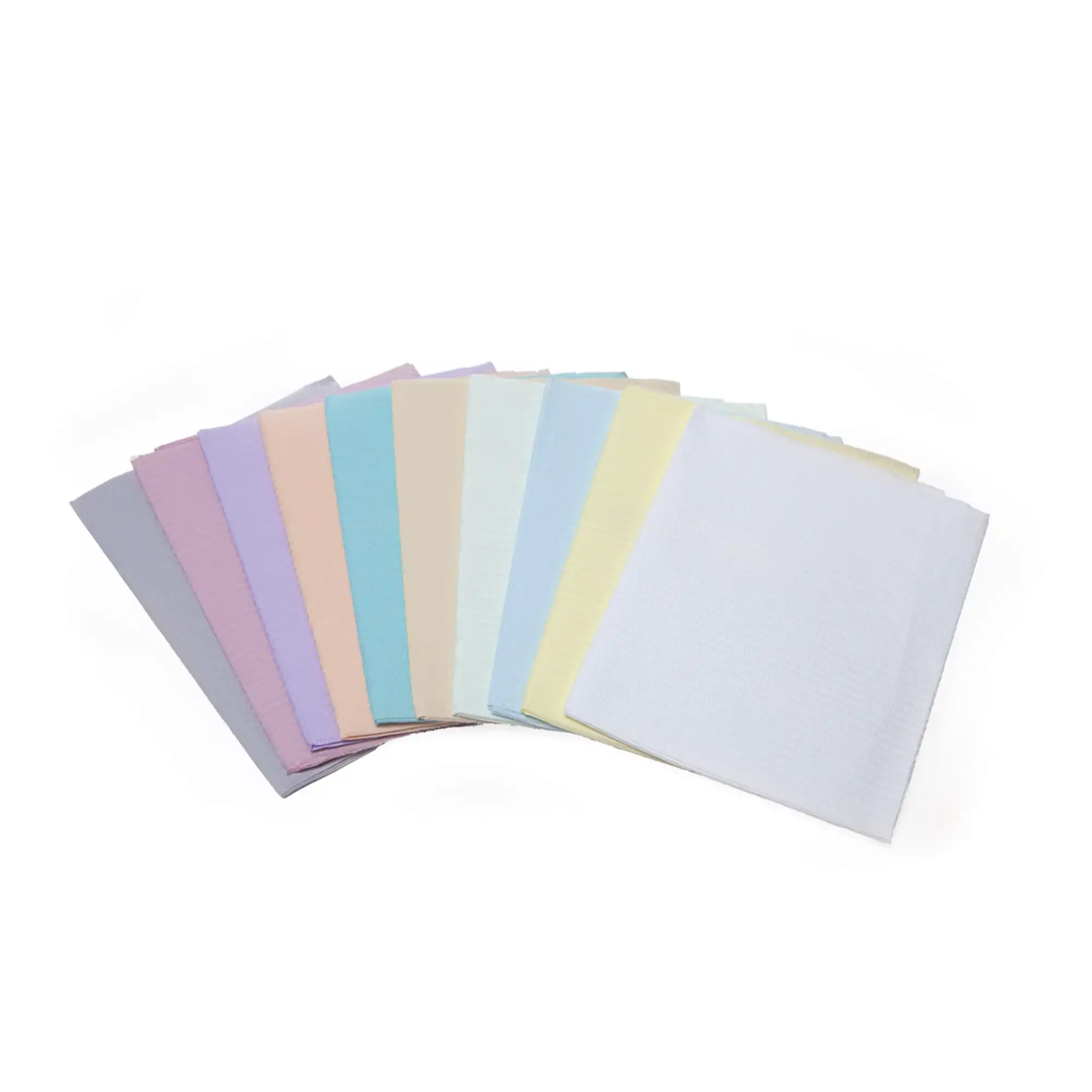 Quala Polyback Patient Bibs, Blue, 13" x 19", 3-Ply Paper + 1-Ply Poly, 500/Cs