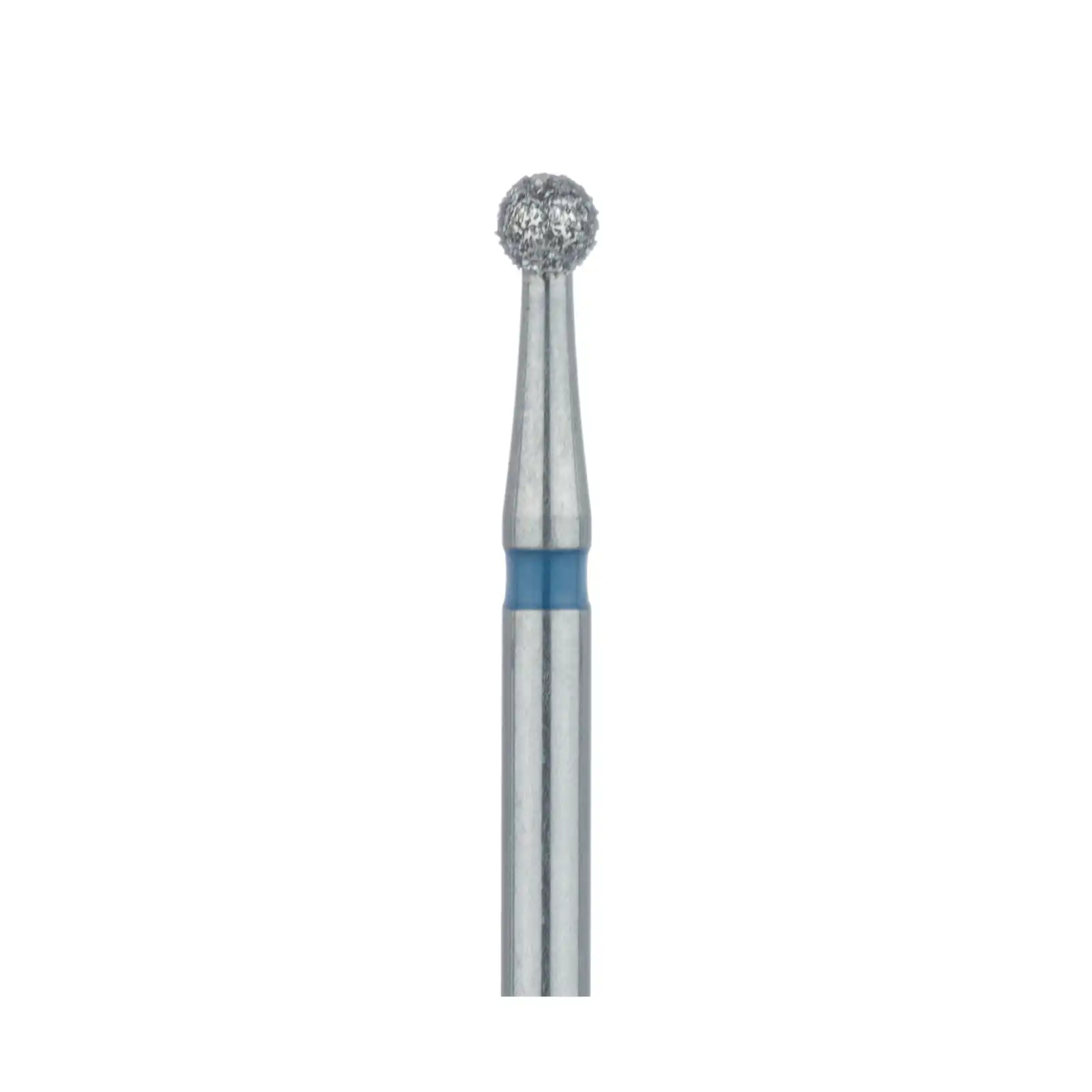 Meisinger Multi-Use Diamond Burs, HP, Round, #801, 1.8 mm, Medium Grit, Blue Ring, 5/Pk, 801-018-HP
