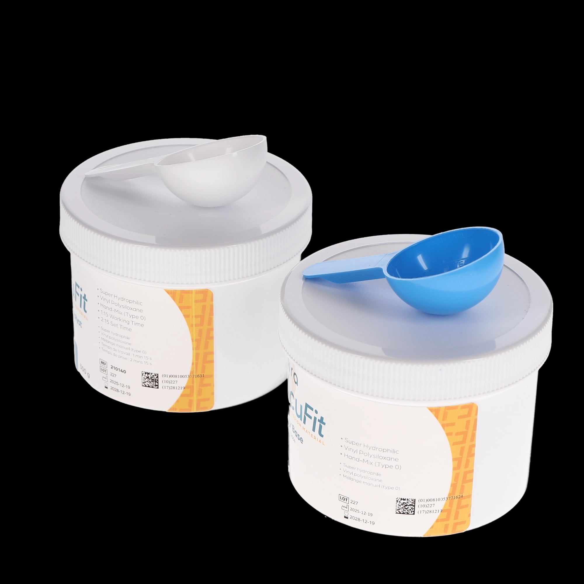 Aira VPS Putty Fast Set Dental Impression Material, 250 ml Base & 250 ml Catalyst, 210140