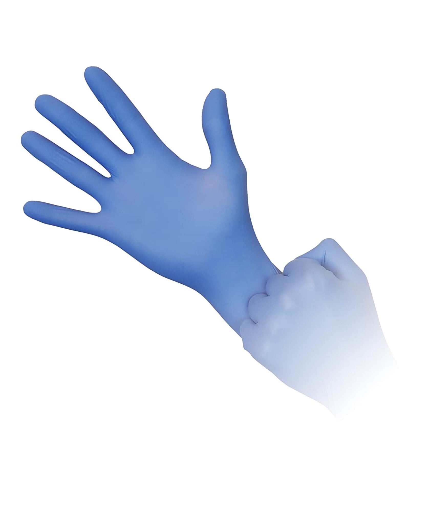 BeeSure UberSlim Nitrile Exam Gloves, Powder-Free, Non-Sterile, Small, Blue, 300/Box, 1136