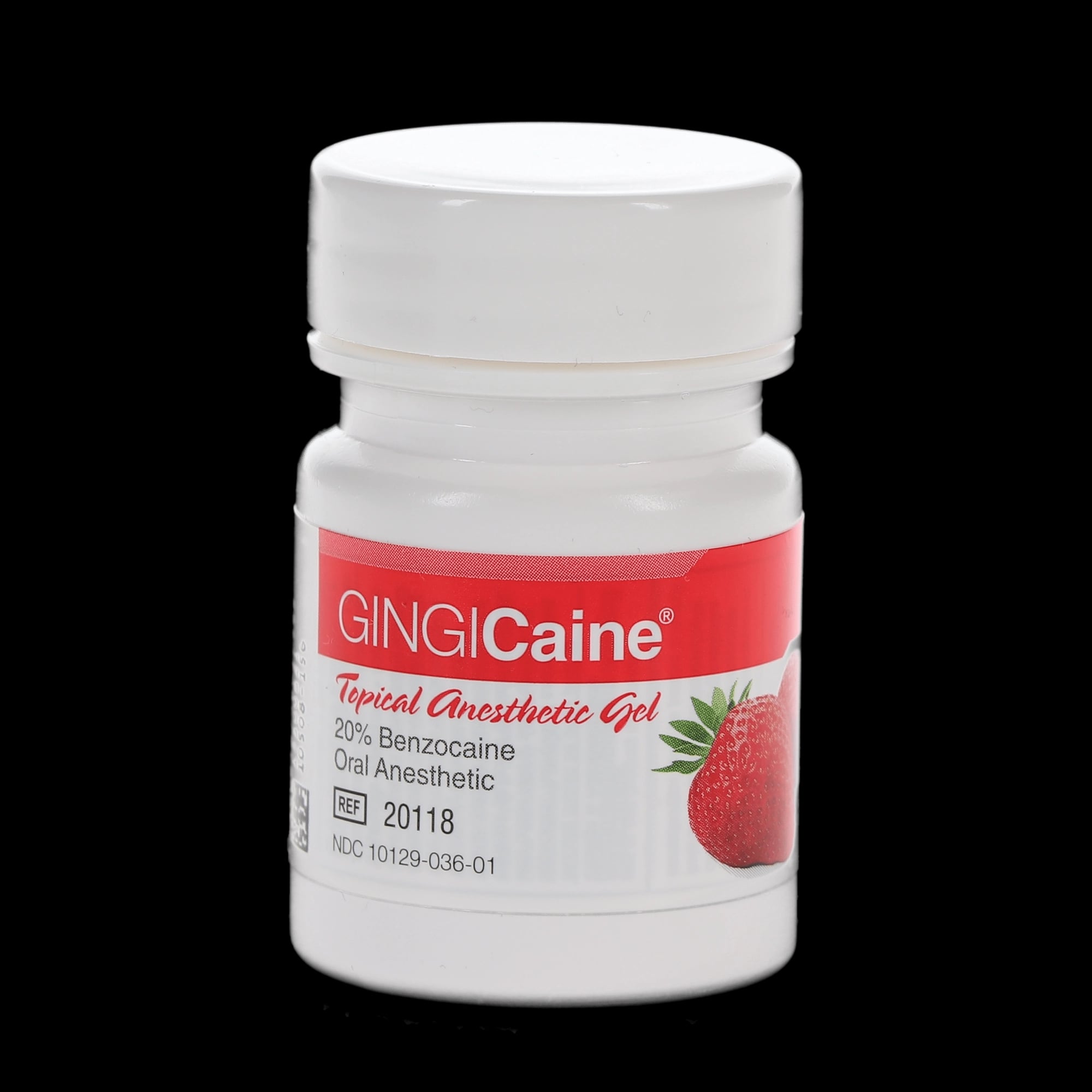 Gingicaine Topical Anesthetic Gel, 20% Benzocaine, Strawberry, 1 oz Jar, 1/Pk, 20118