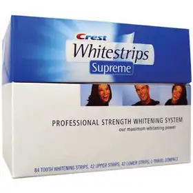 Crest Whitestrips Supreme Professional Kit, 14% Hydrogen Peroxide, 84 Strips (42 Upper/42 Lower)