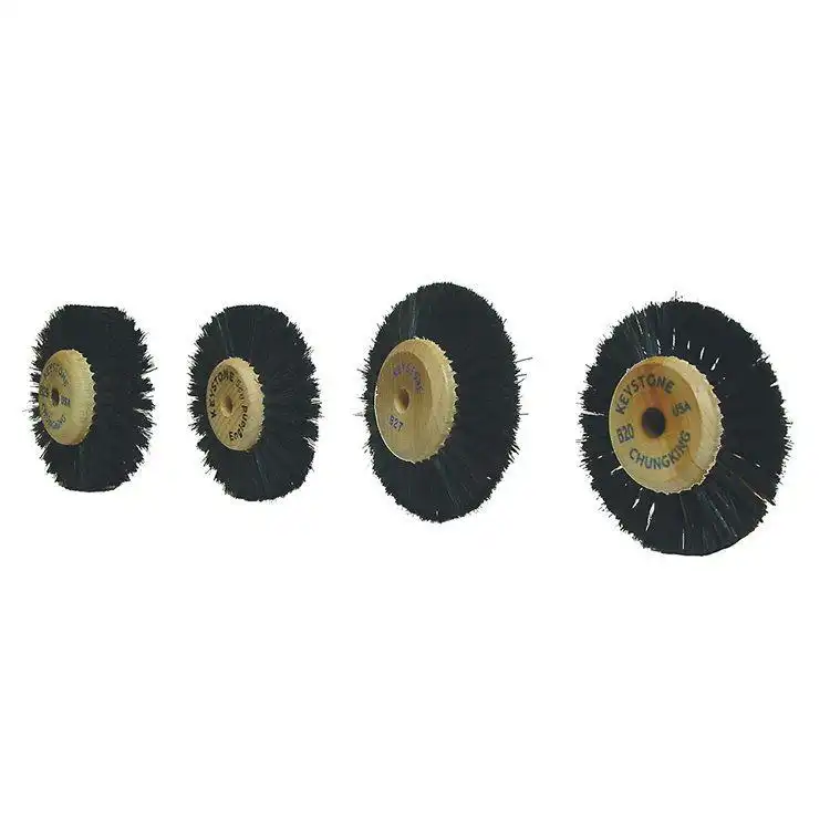 Keystone 839E Lathe Brush, Plastic Hub, B-12, 2 Rows, Converging Bristles, 1/Pk