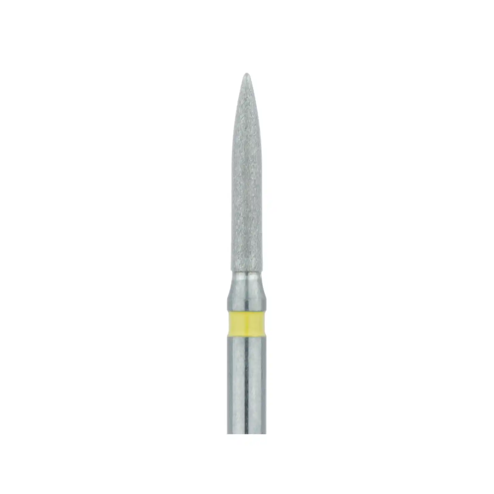 Meisinger Multi-Use Diamond Burs, FG, Flame, # 862C, 1.2 mm, Extra Fine, Yellow, 5/Pk, 862C-012-FG