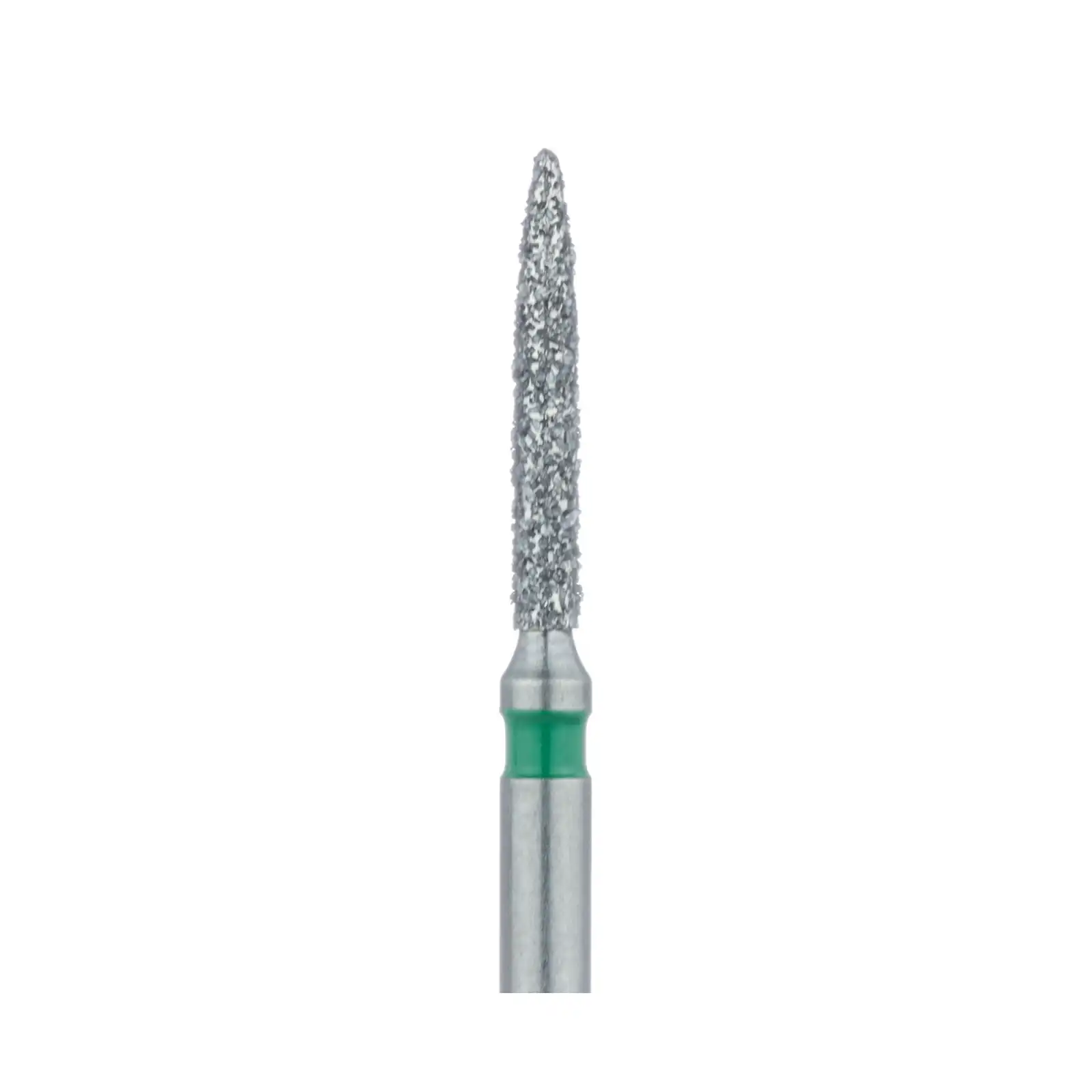 Meisinger Multi-Use Diamond Burs, FGSS, Flame, # 862G, 1.2 mm, Coarse, Green, 5/Pk, 862G-012-SS