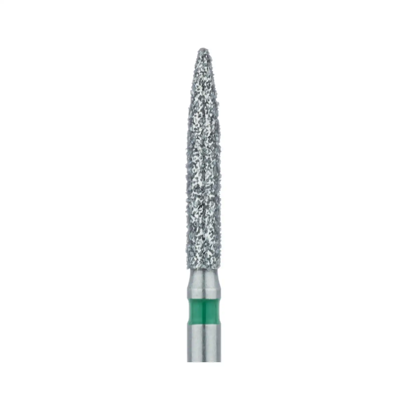 Meisinger Multi-Use Diamond Burs, FG, Long Flame, # 863G, 1.6 mm, Coarse, Green, 5/Pk, 863G-016-FG