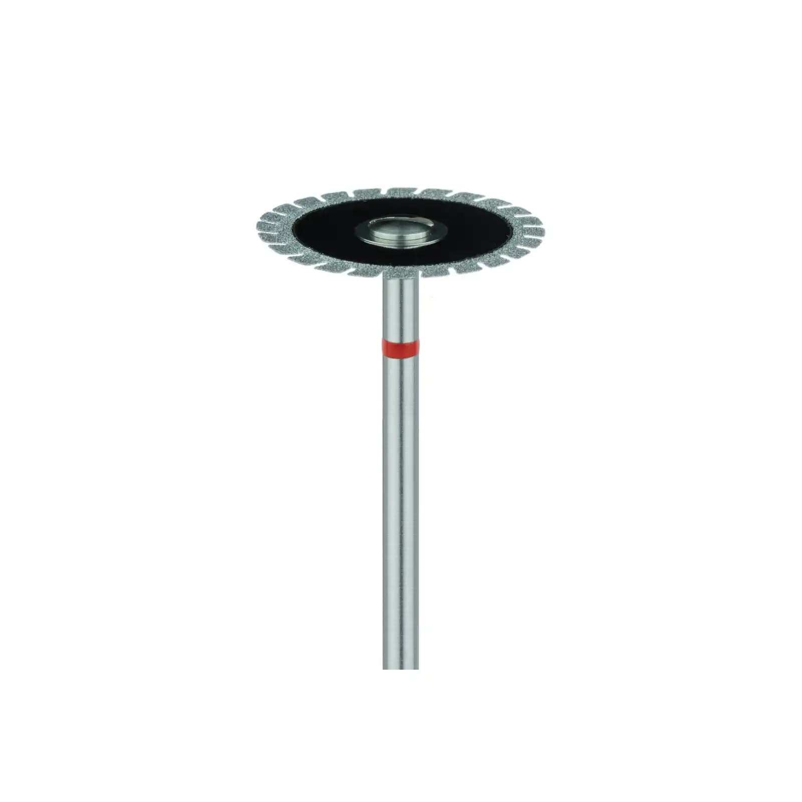 Meisinger 940F-180-HP Diamond Disc, Fine Grit, Serrated Edge, Double Sided, 18 mm, Handpiece, Red Ring, 1/Pk