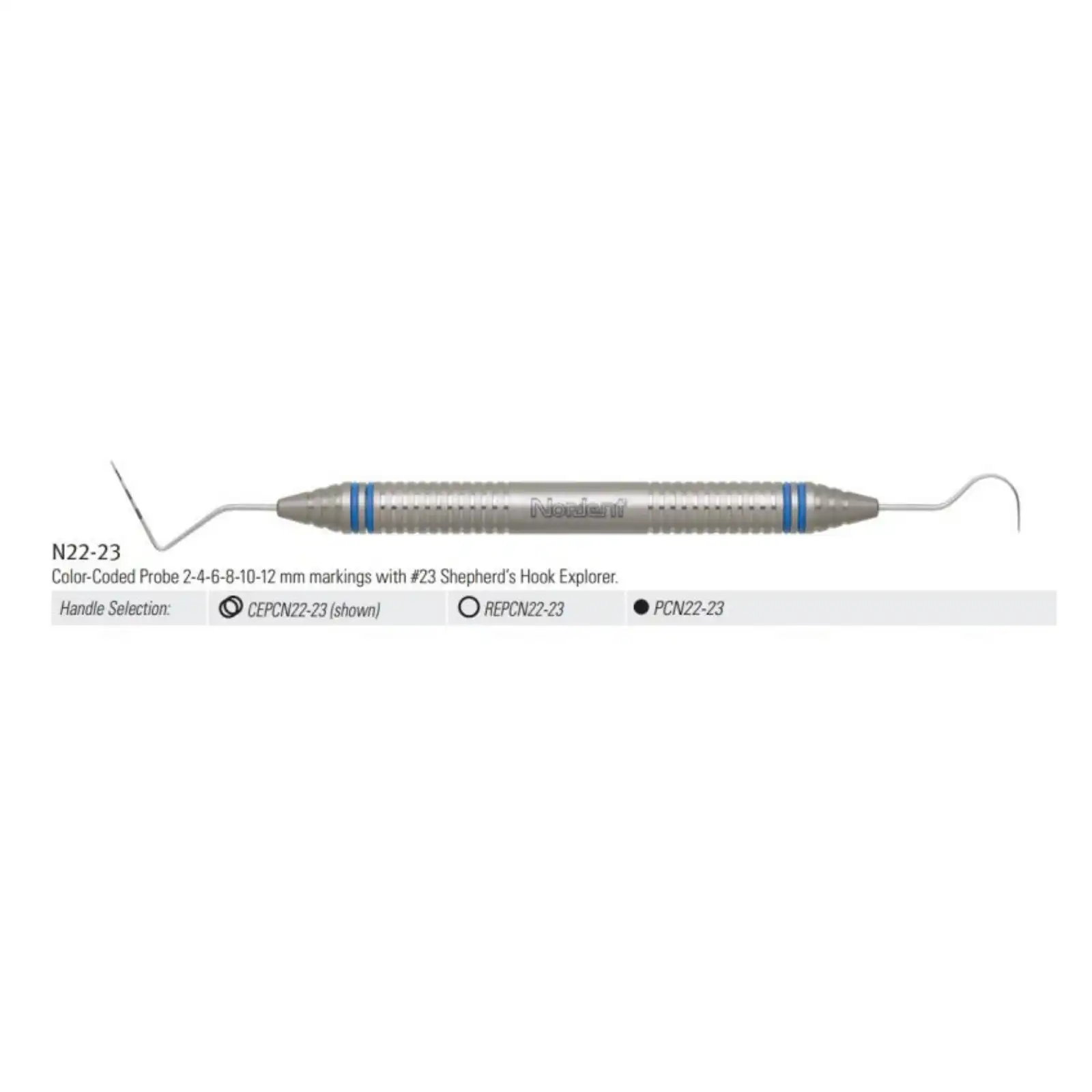 Nordent Explorer #23 Expro DE Color Coded Probe #N33 DuraLite ColorRings