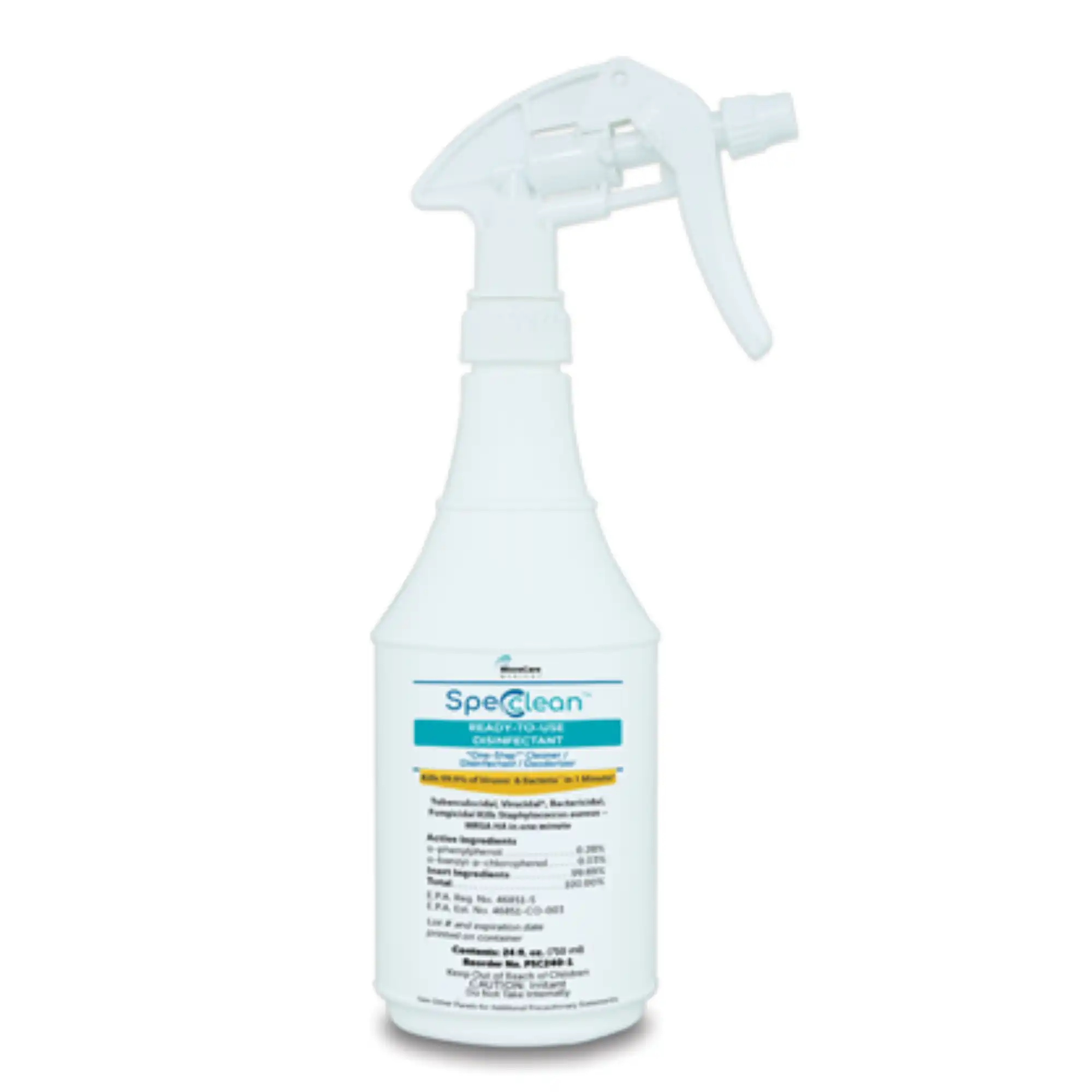 Spec Clean Ready-to-Use Disinfectant, 24oz Spray Bottle, PSC240-1