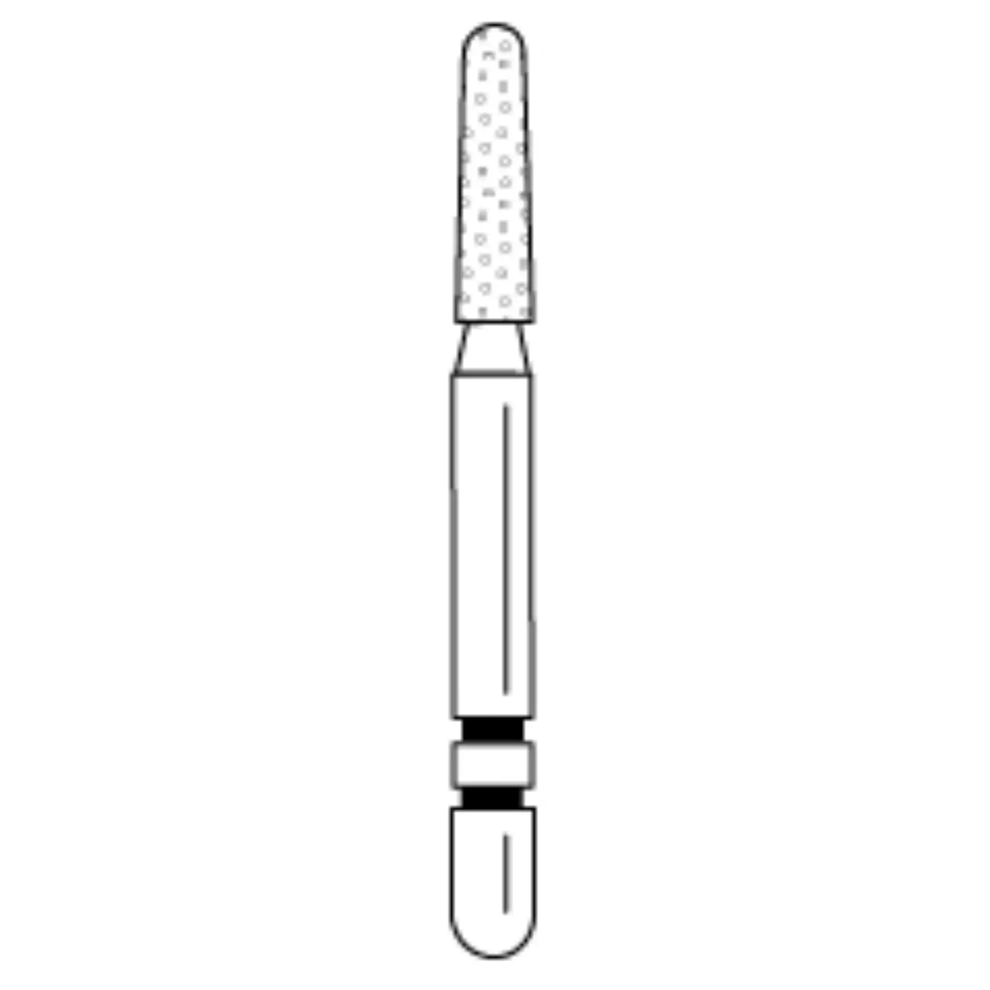 Two Striper Diamond Burs, FG, Round-End Taper, 782.6, 1.4 mm, Coarse, Green, 5/Pk, 2015423