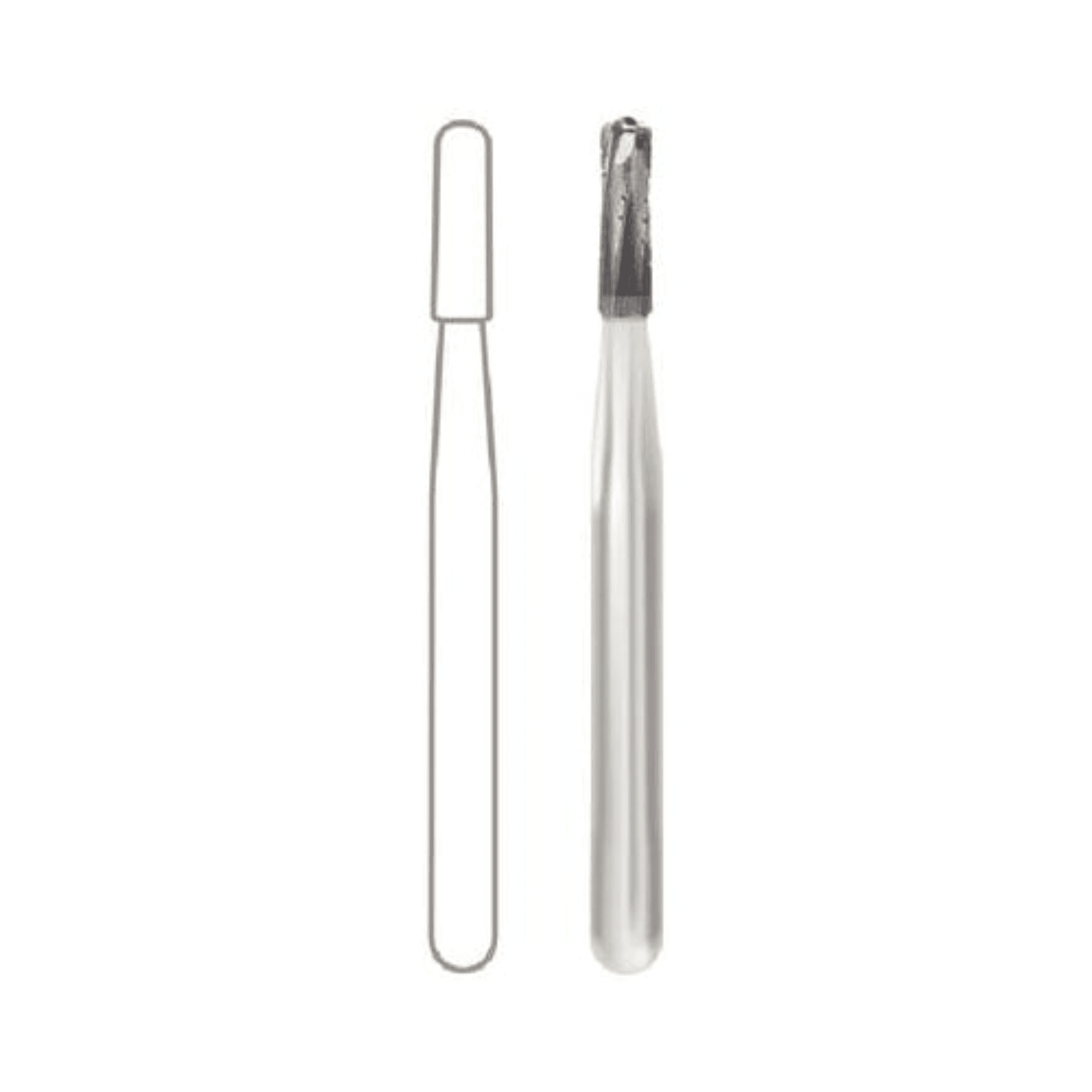 Midwest Operative Carbide Bur, FG, Straight Dome End Cross Cut, 1.2 mm, #1558, 100/Pk