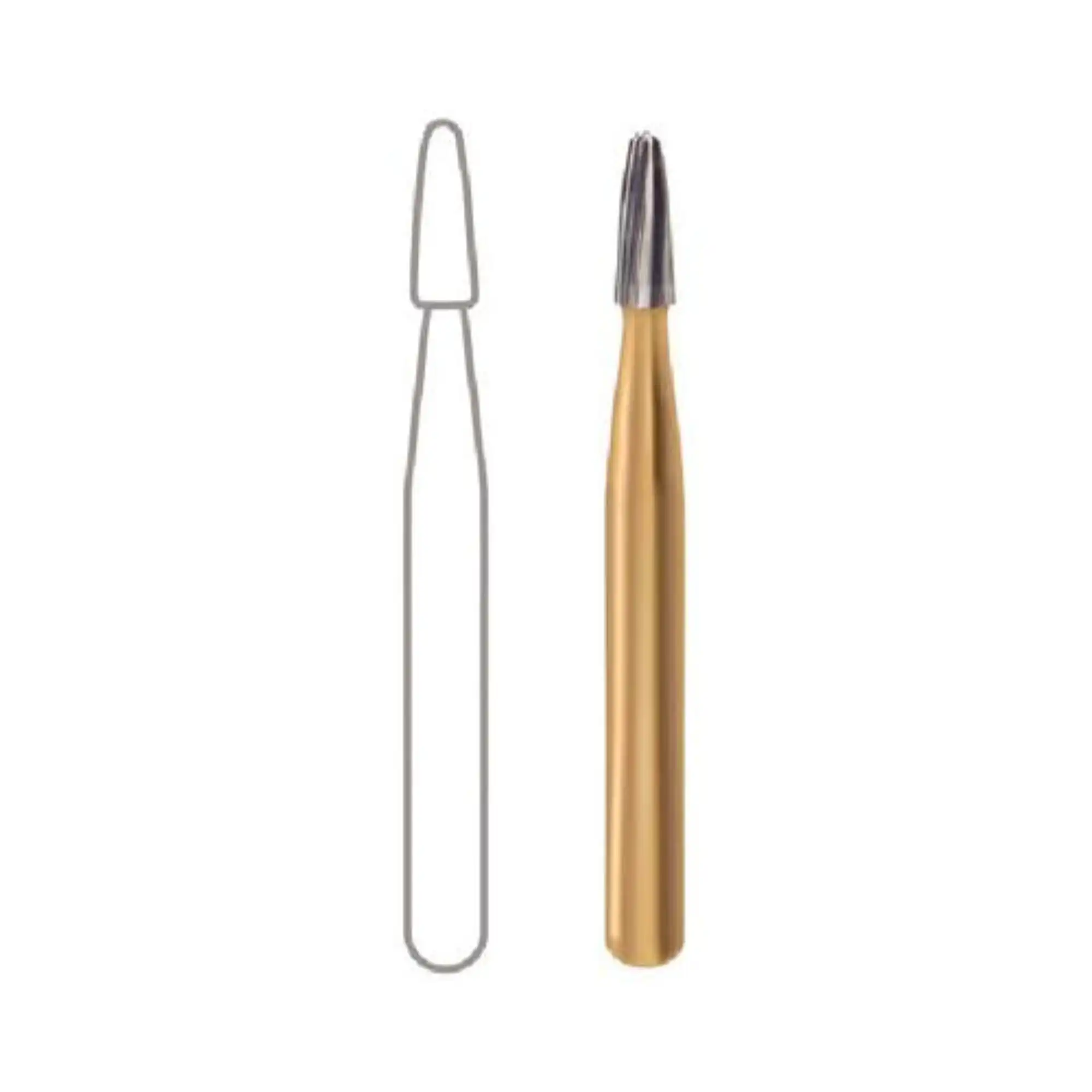 Midwest Trimming and Finishing Carbide Burs, FG, 12-Blade, Bullet, 1.2 mm, #7803, 10/Pk